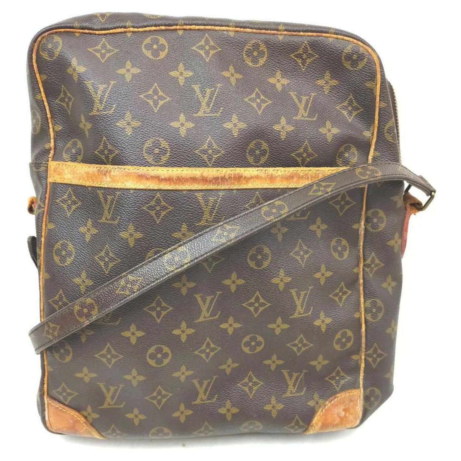 Louis Vuitton XL Monogram Danube Crossbody Messenger Bag Leather Metal  ref.297658 - Joli Closet
