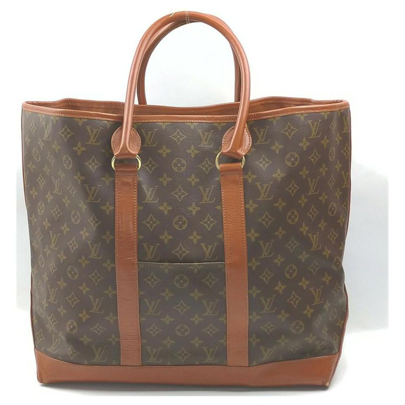 Louis Vuitton Beige Monogram Vernis Montebello Mm 2way Tote Bag With Strap
