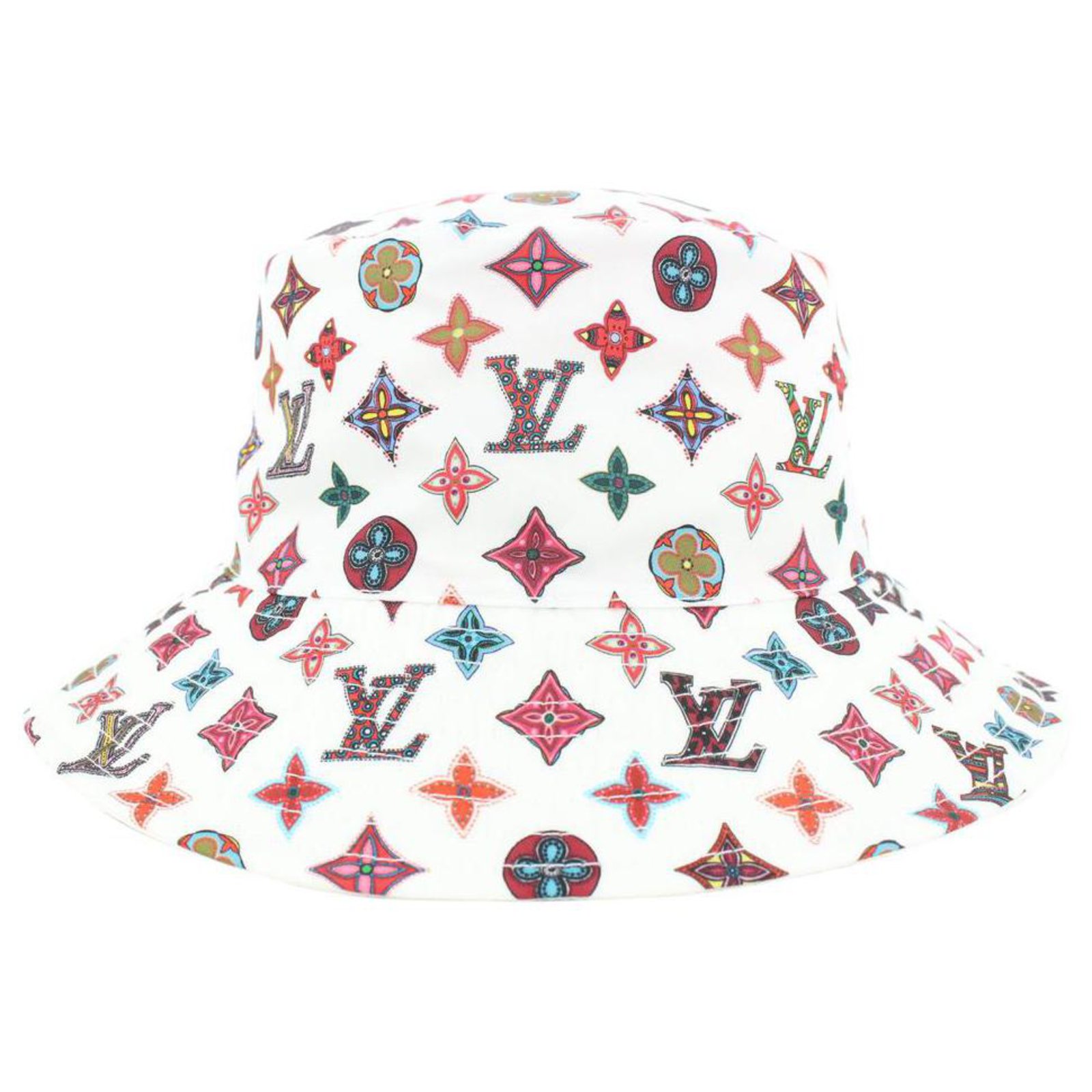 Bucket Louis Vuitton Chapéu Multicolor Lovelygram Monograma Chapéu de  Pescador Couro ref.297741 - Joli Closet