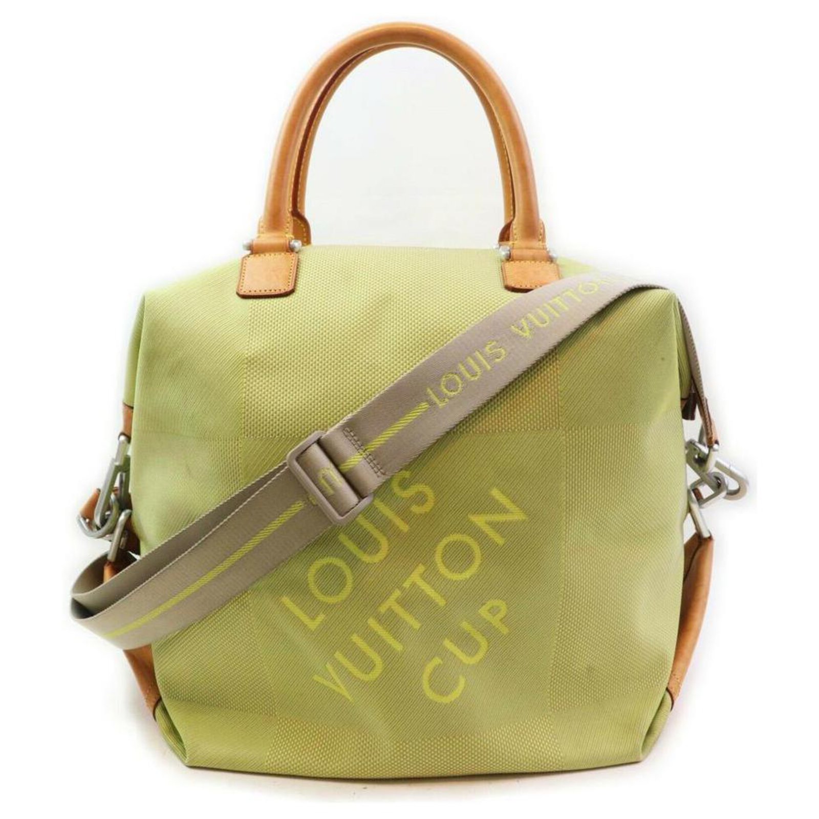 Louis Vuitton Green Damier Geant LV Cup Cube 2way Duffle Bag