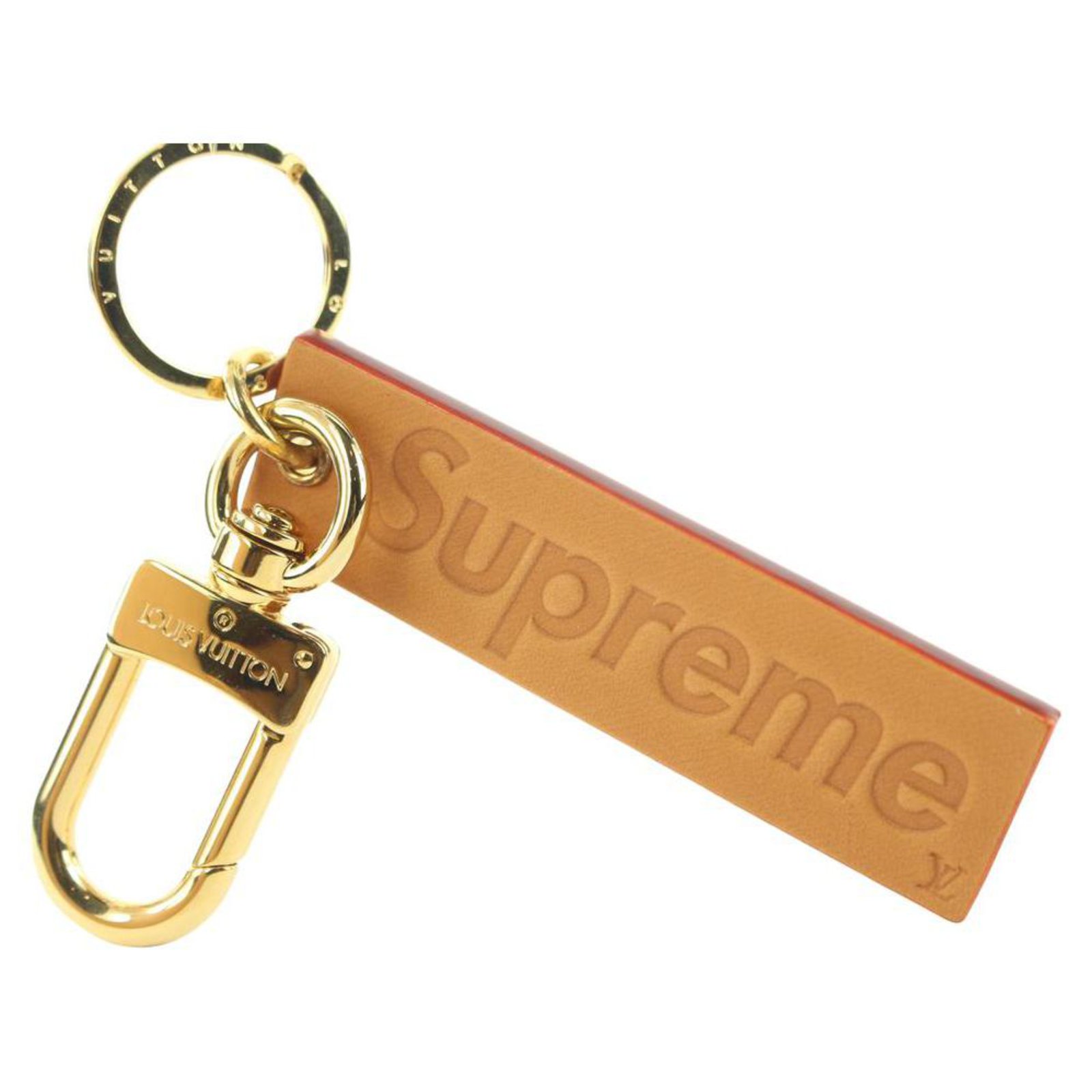 Vuitton Ultra Rare Supreme Box Logo Keychain Bag Charm Leather ref.297787 - Joli Closet