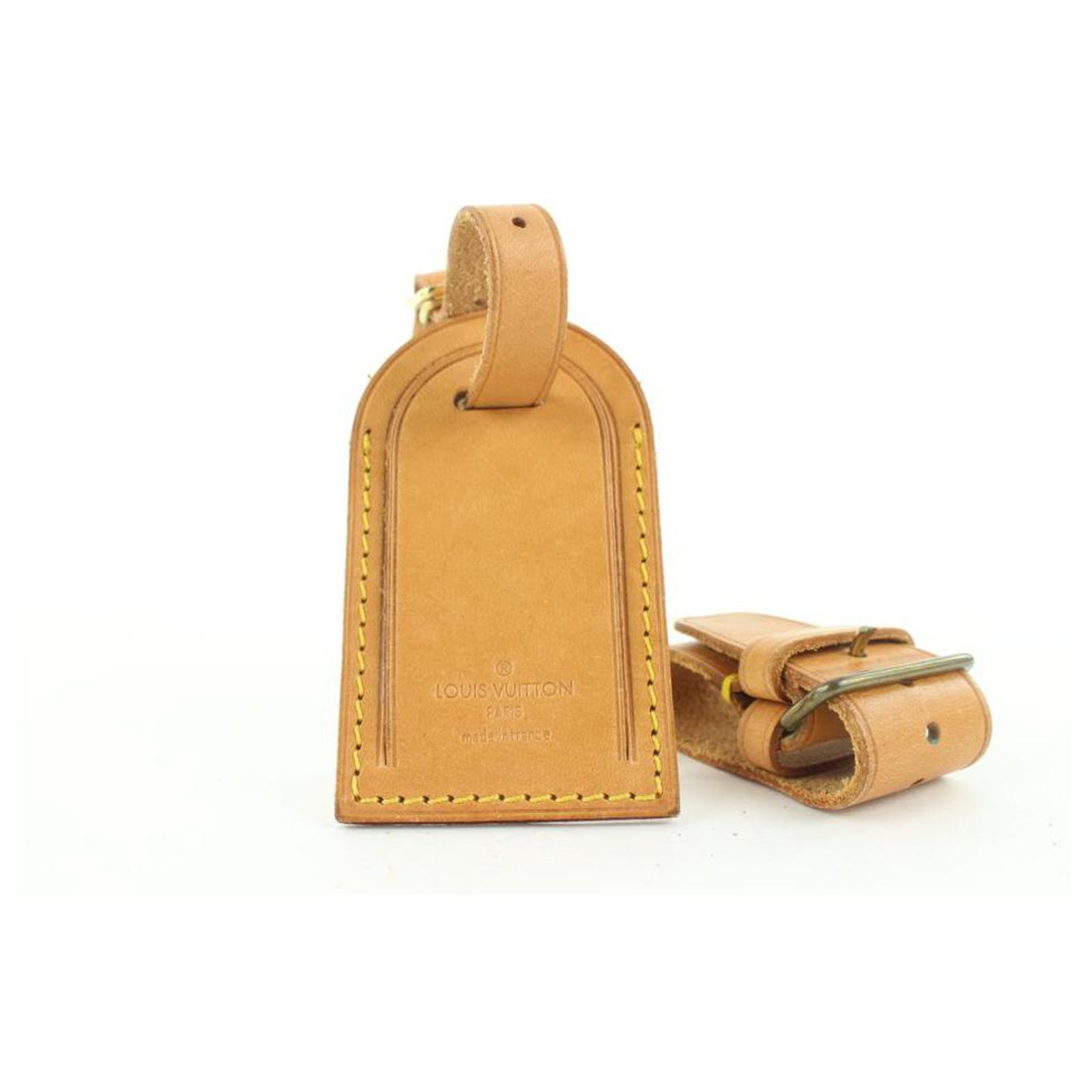 Louis Vuitton Vachetta Leather Luggage Tag and Poignet ref.297795
