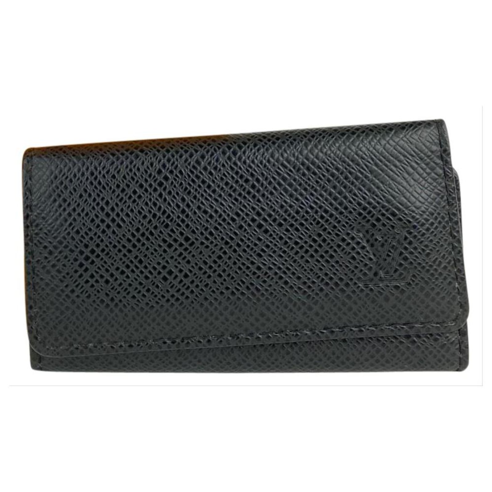 Louis Vuitton Black Taiga Leather 4 Key Multicles Holder 16l859 ref.297864  - Joli Closet