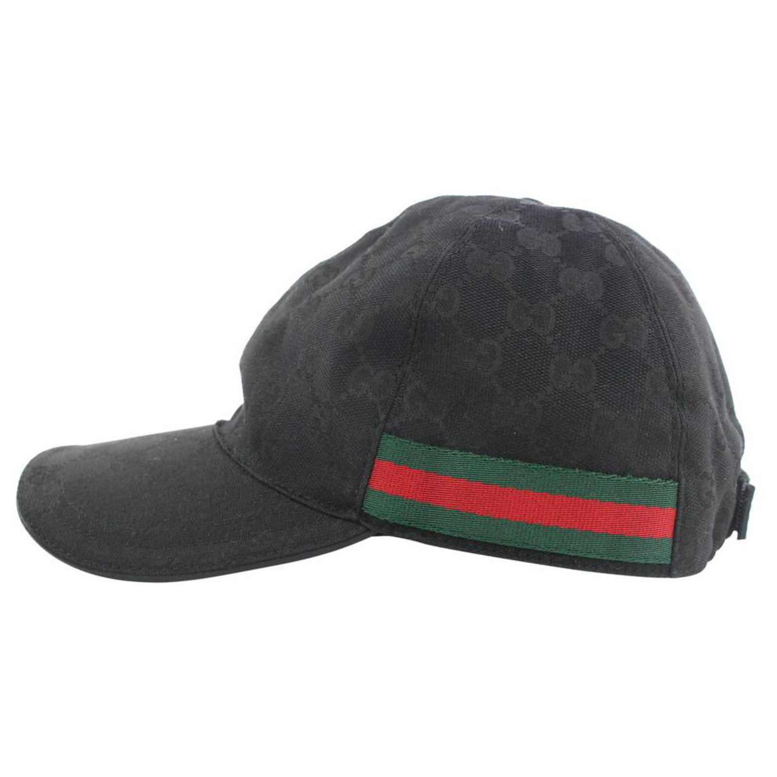 Oorlogsschip schotel Oost Gucci Black Monogram Sherry Web Baseball Cap Hat Leather ref.297883 - Joli  Closet