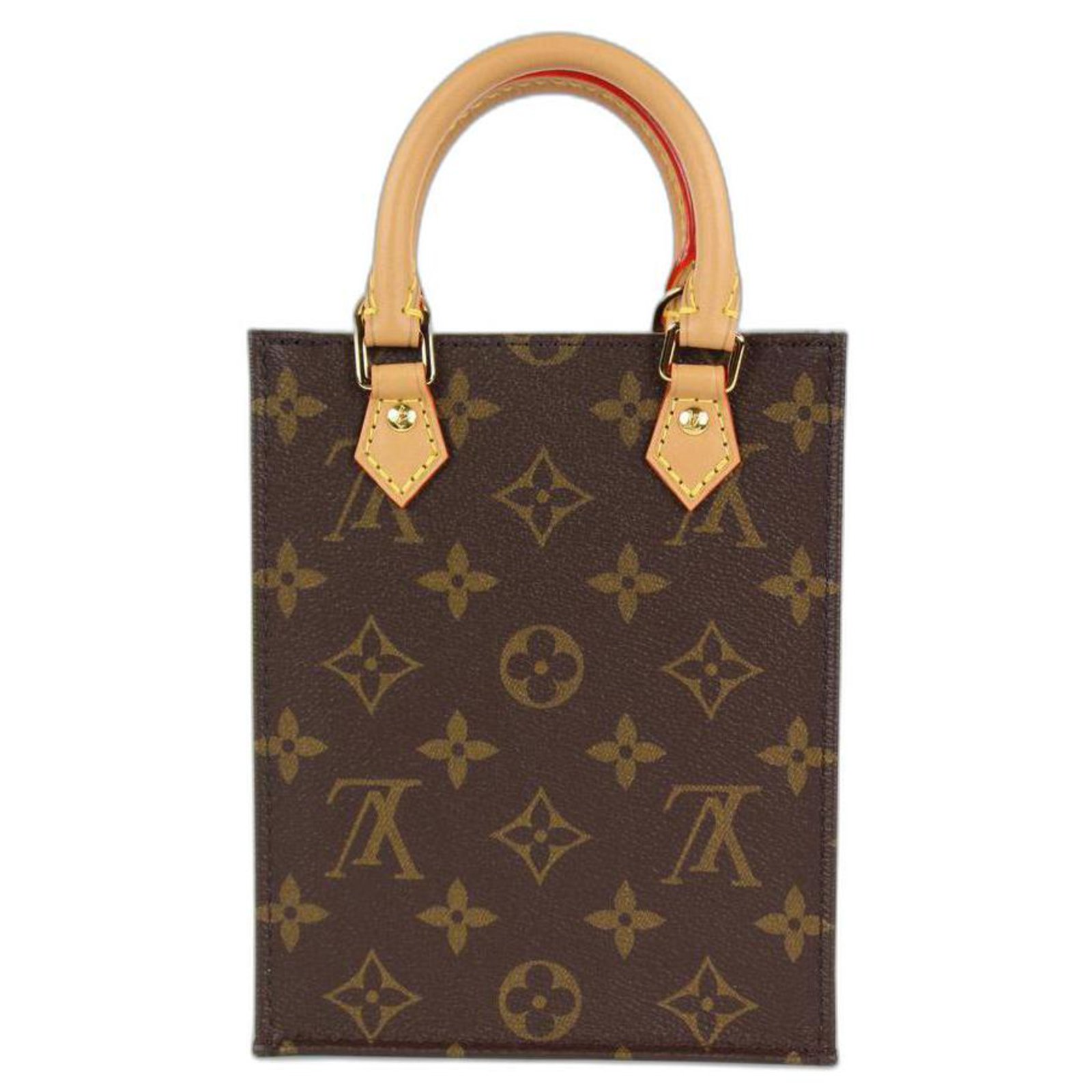 Louis Vuitton Monogram Mini Sac Plat Petit Nano Crossbody Bag Leather  ref.297912 - Joli Closet