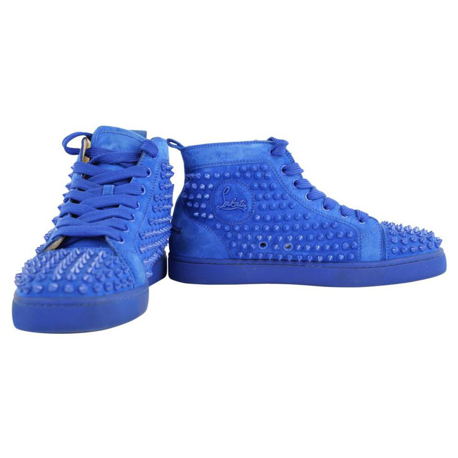Christian Louboutin Size 39 Blue Lou Pik Pik Orlato Flat Spike Sneaker –  Bagriculture