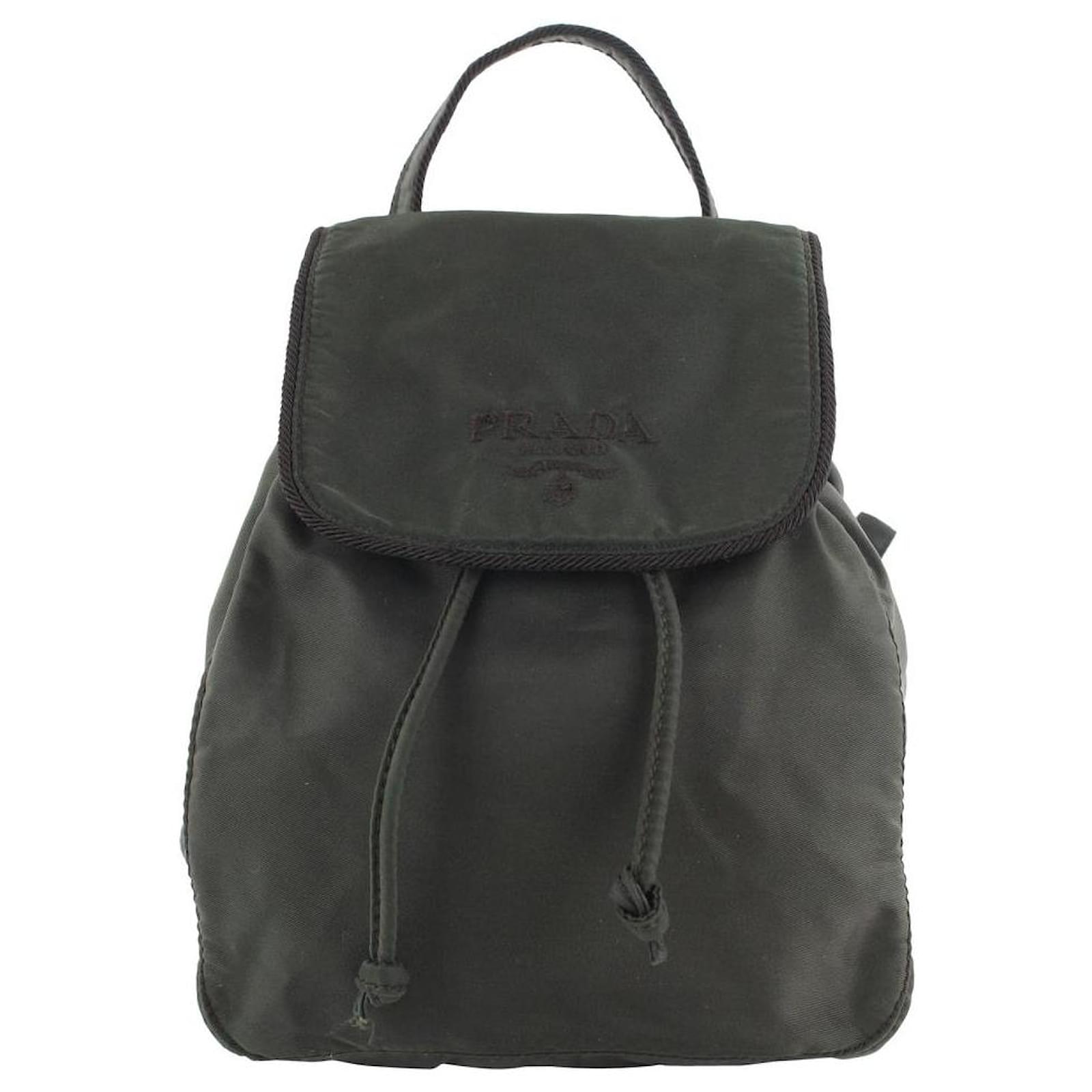 Prada Black Nylon Tessuto Mini Backpack ref.298065 - Joli Closet