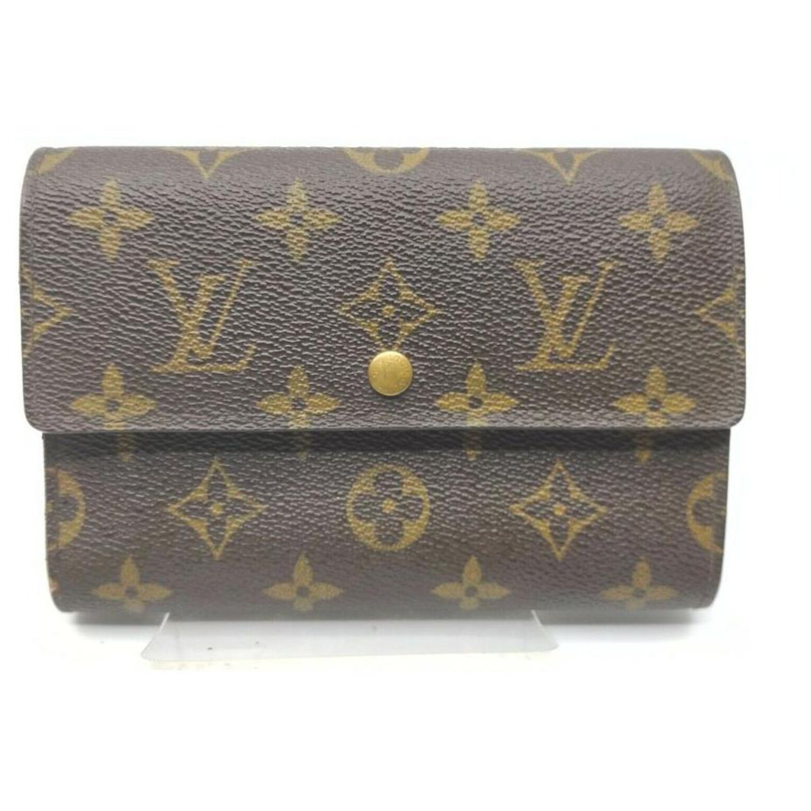 Used louis vuitton porte tresor etui papier wallet - LEATHER