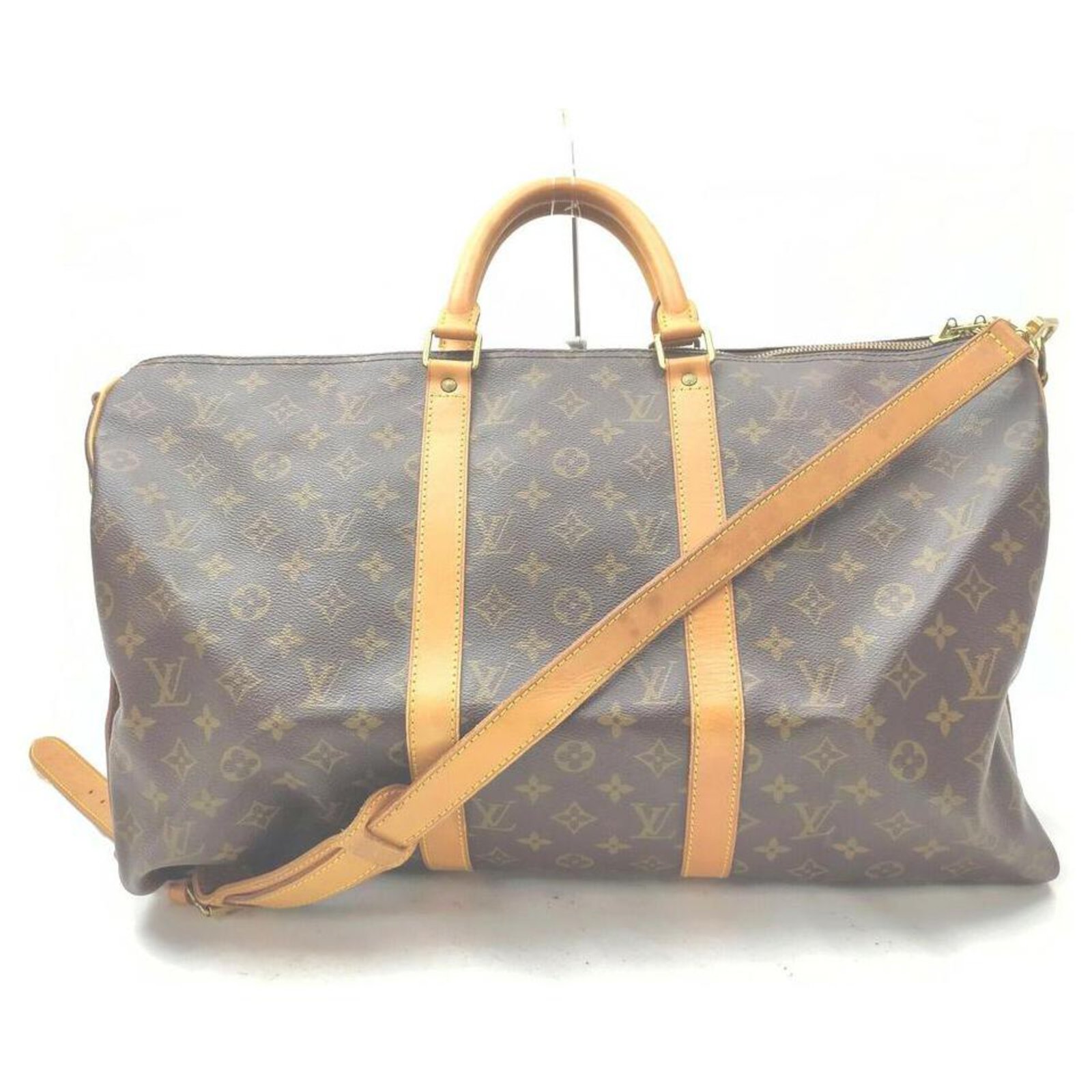 Louis Vuitton Monogram Keepall Bandouliere 50 Duffle Bag with Strap Leather  Metal ref.298215 - Joli Closet