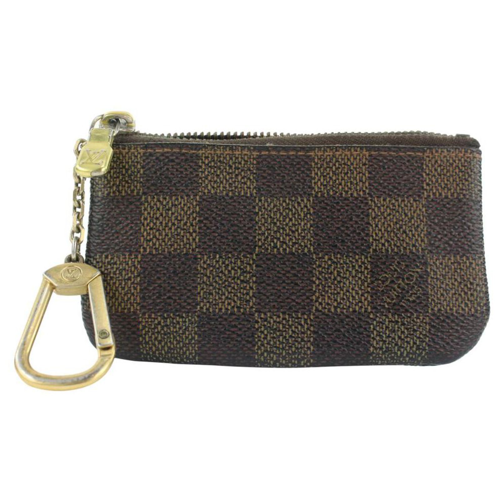 Louis Vuitton Damier Ebene Pochette Cles Key Pouch Keychain ref.298254 -  Joli Closet