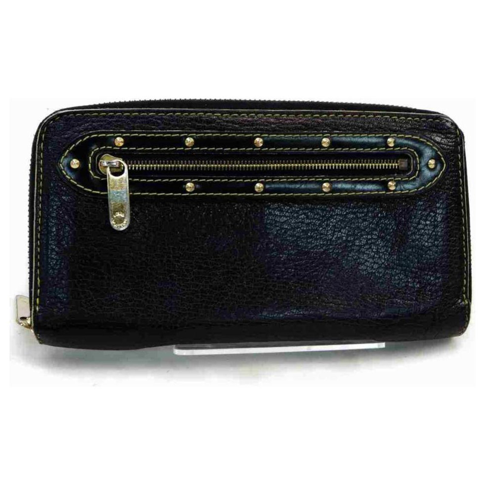 Louis Vuitton Zippy Suhali Wallet Silver Leather