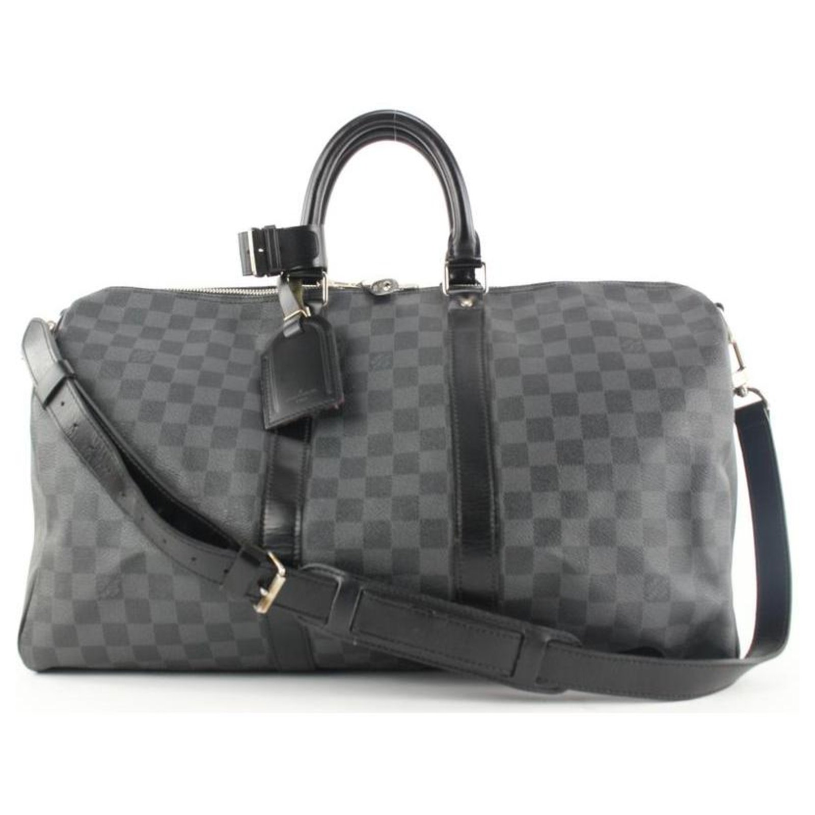 Louis Vuitton Damier Graphite Keepall Bandouliere 45 Duffle Bag