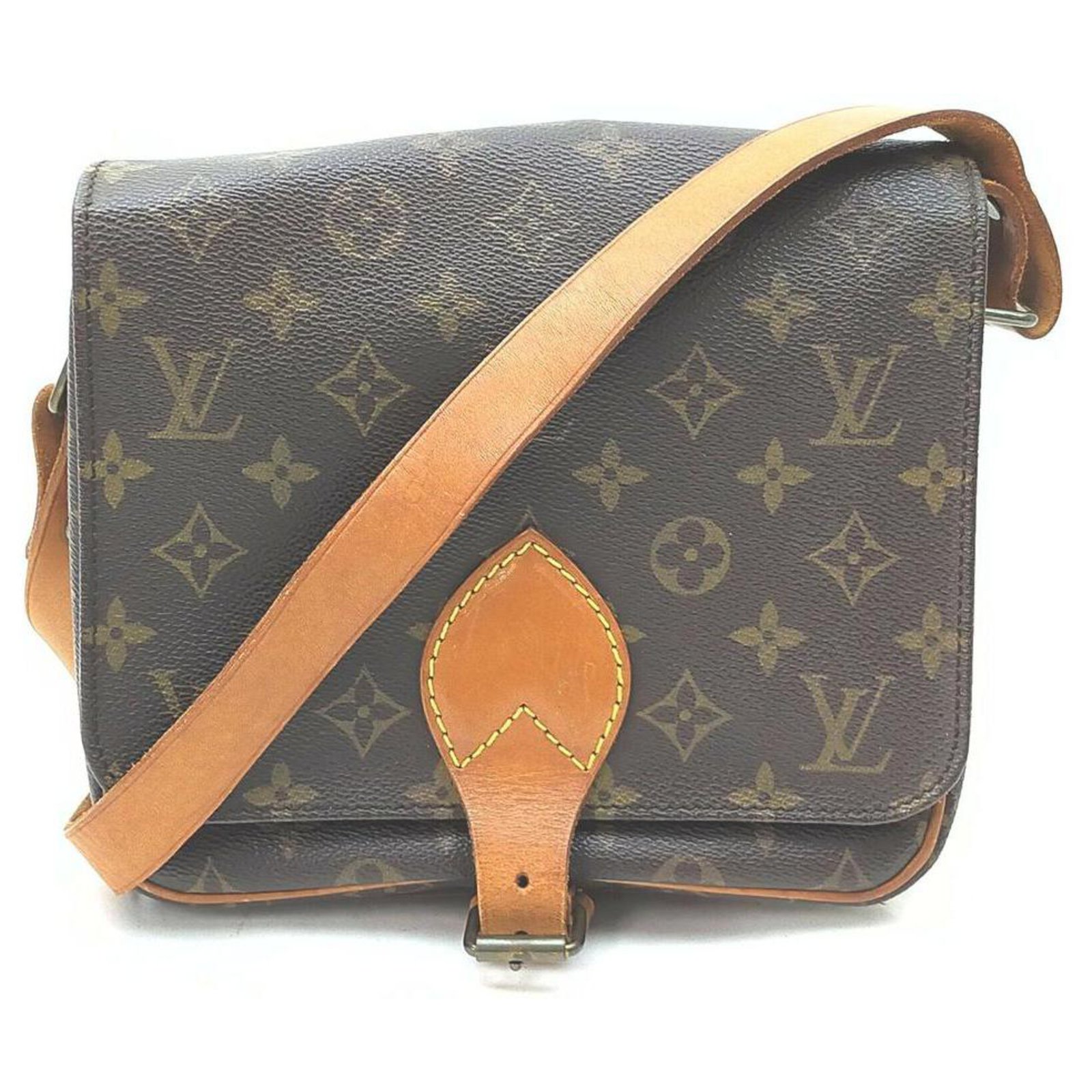 Louis Vuitton Monogram Cartouchiere MM Crossbody Bag Leather ref