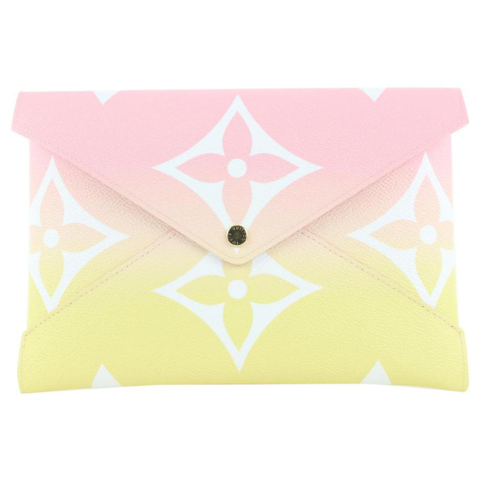 Louis Vuitton Large Pink x Yellow Monogram Kirigami GM Envelop Pouch  Leather ref.298621 - Joli Closet