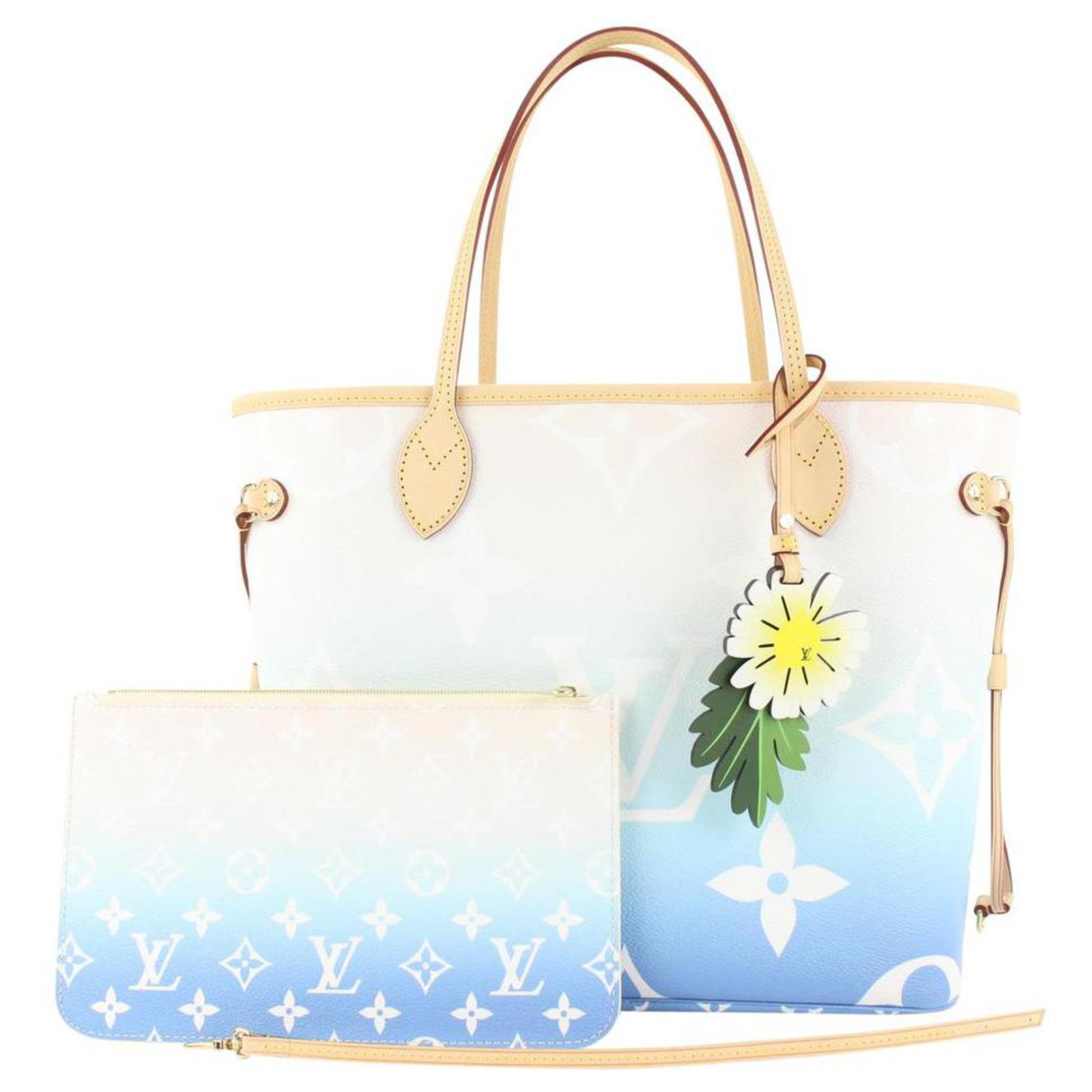 Meget sur solid halvt Louis Vuitton Blue Monogram By the Pool Neverfull MM Tote Bag with Pouch  Leather ref.298632 - Joli Closet
