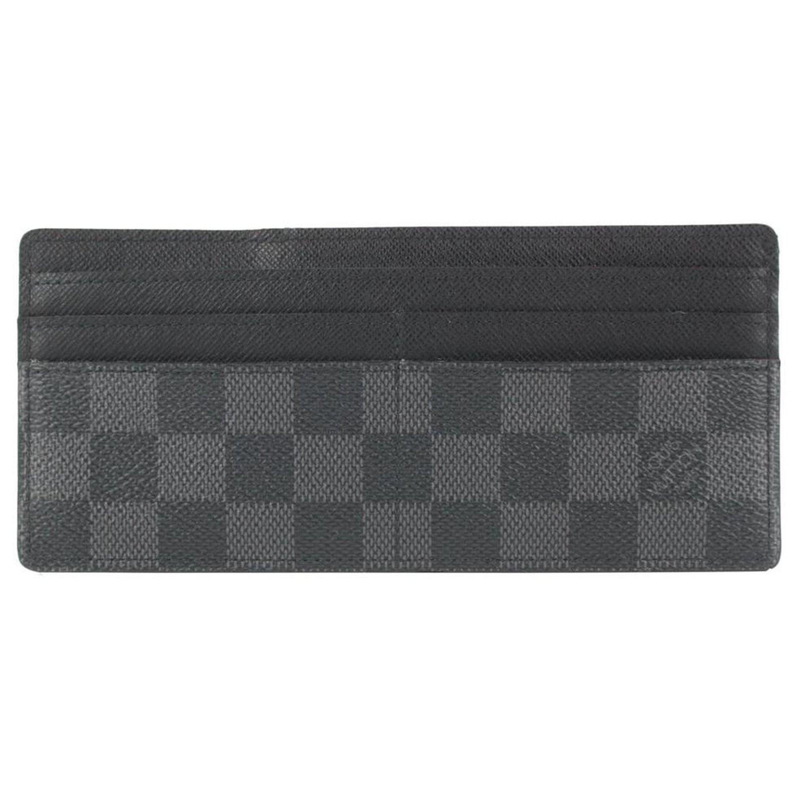 Louis Vuitton Damier Graphite Long Card Holder Wallet Case 827lvs47