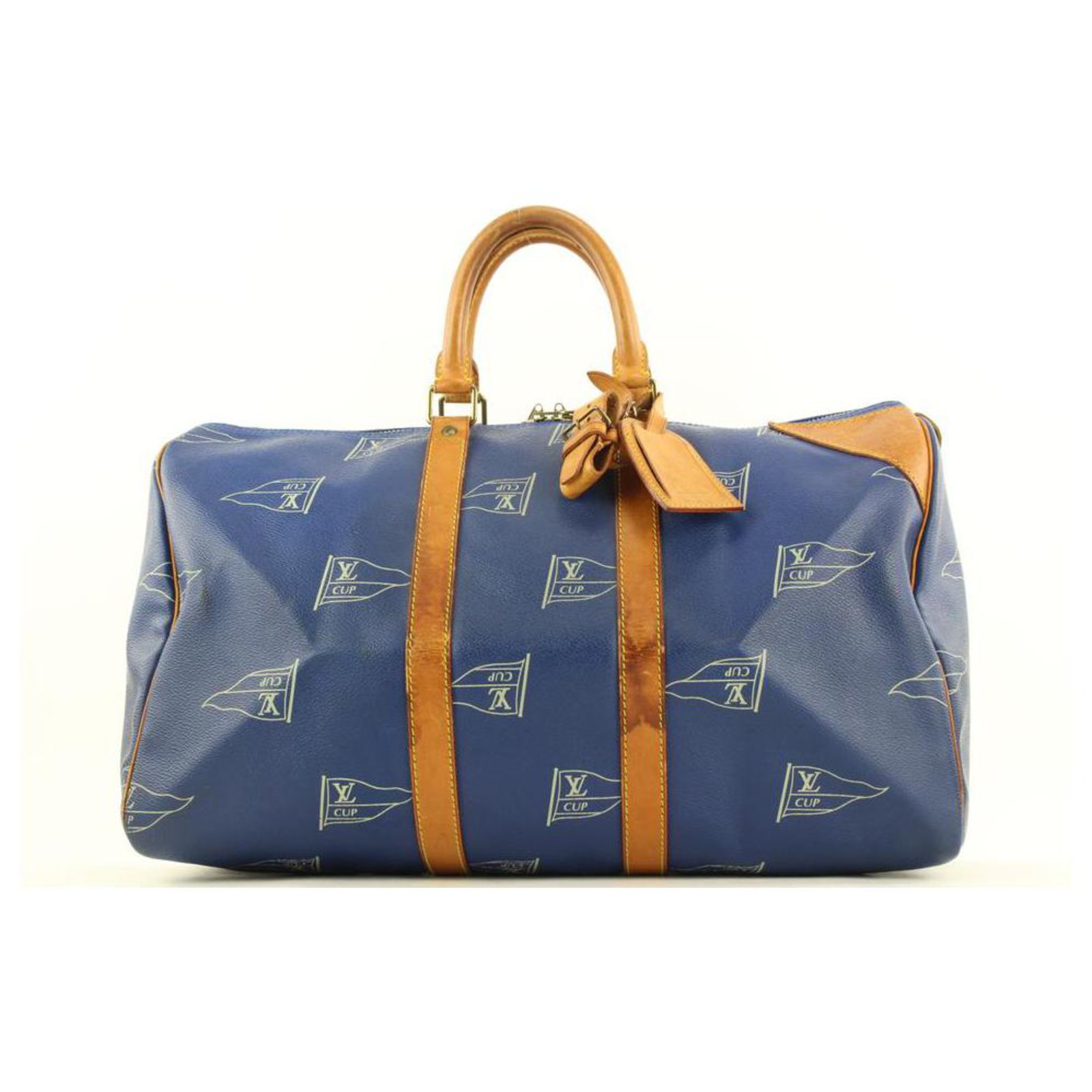Louis Vuitton LV Cup Blue Keepall 45 duffle bag Leather ref.298779 - Joli  Closet