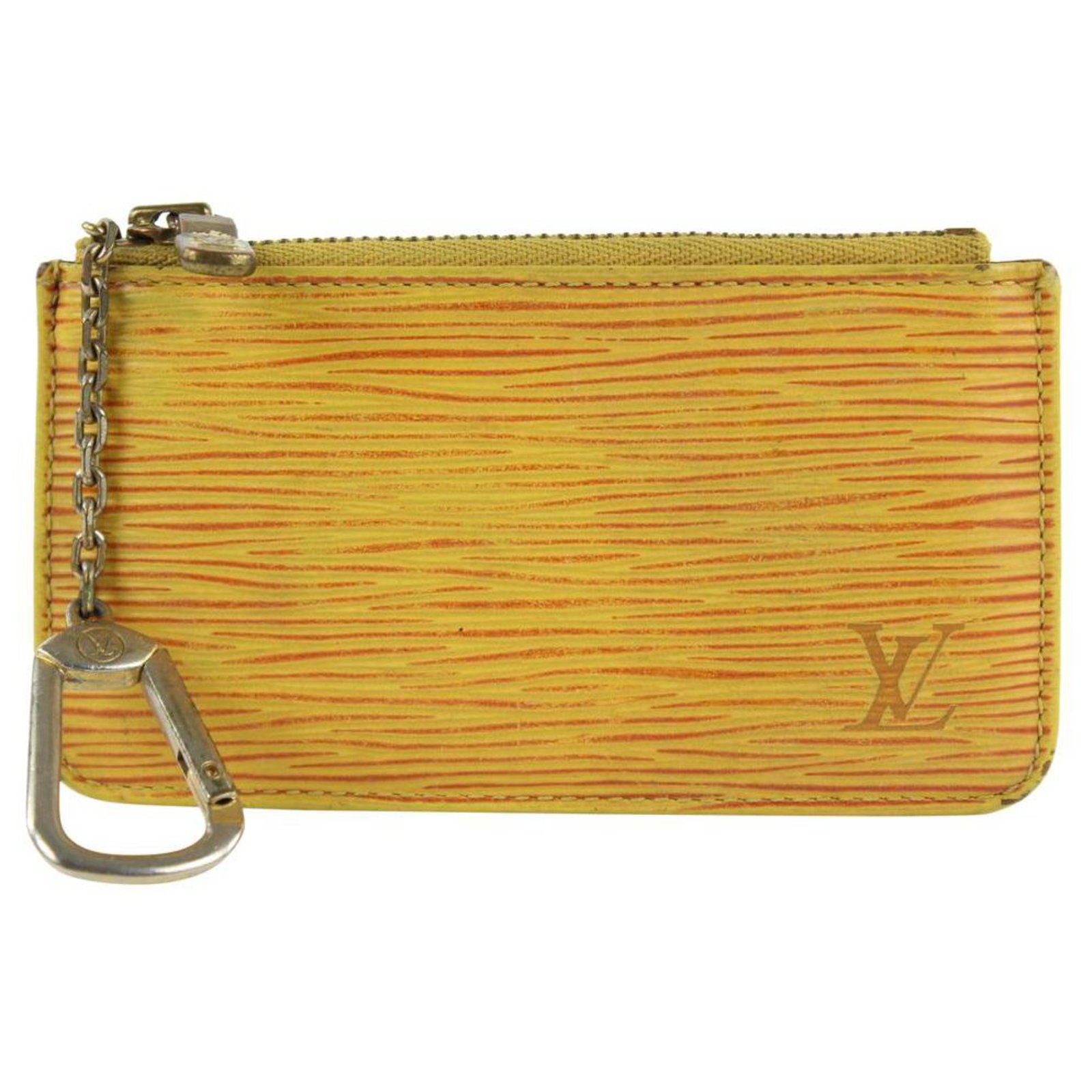 Louis Vuitton raro joyero de cuero Epi amarillo