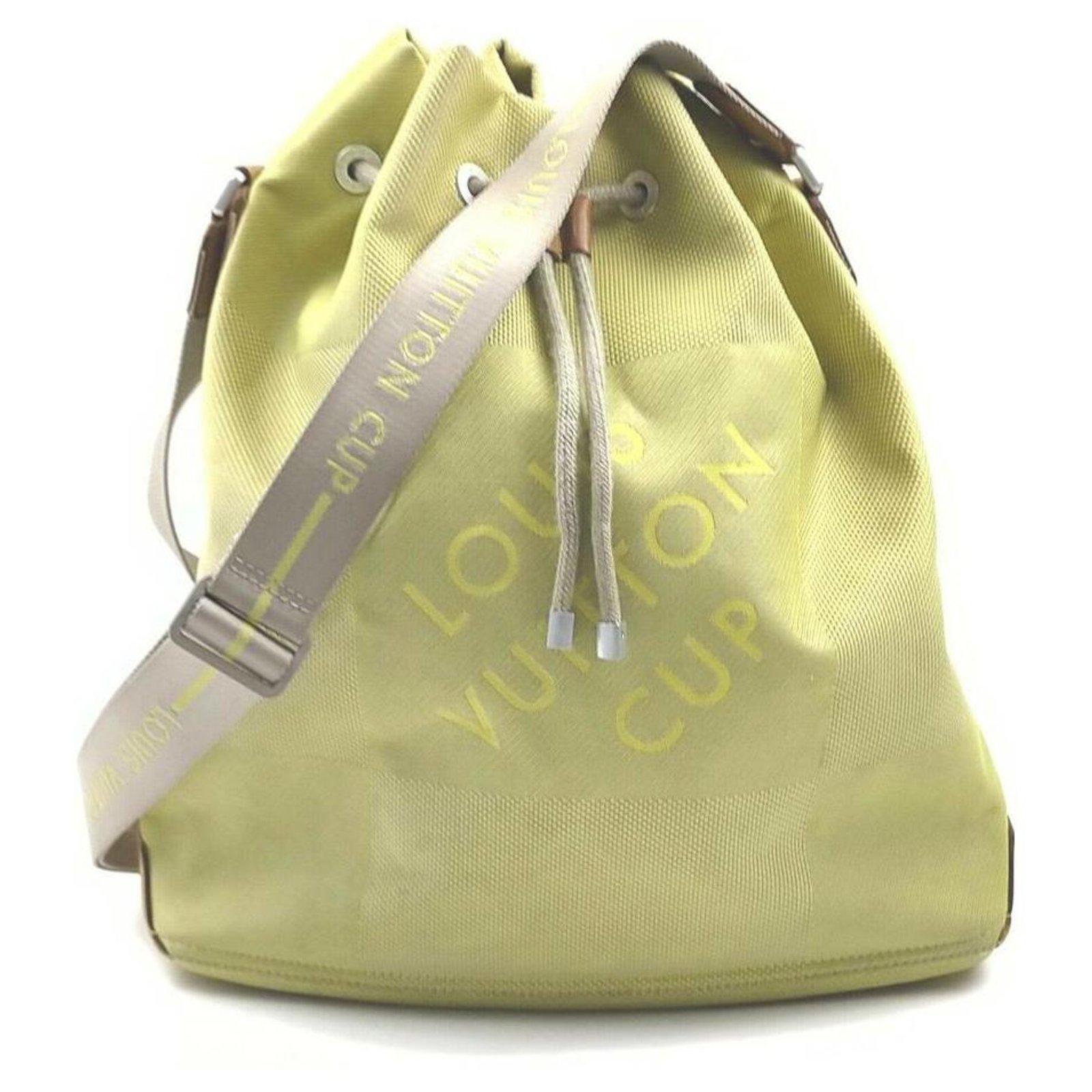 Louis Vuitton Monogram Canvas Drawstring Backpack in Green