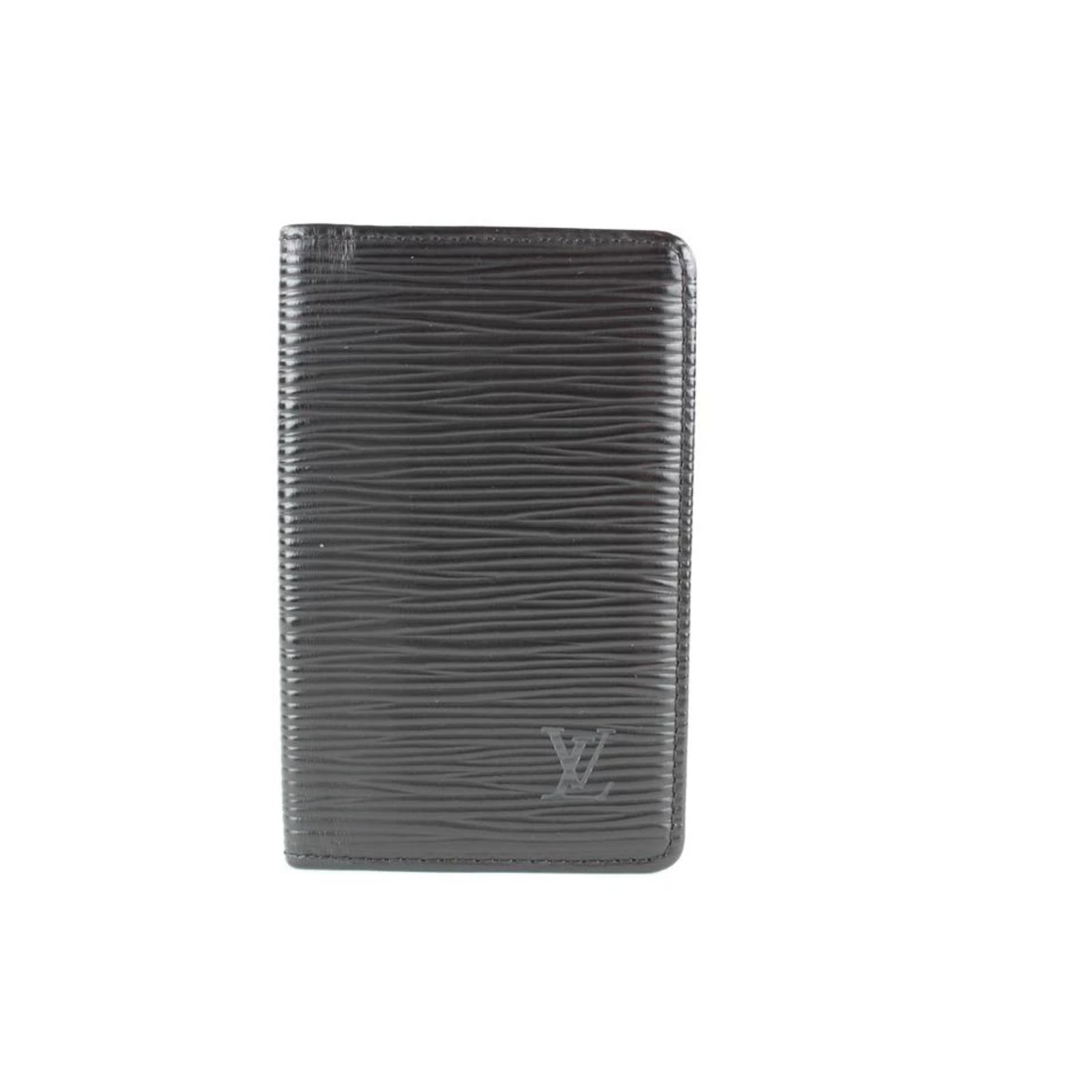 Louis Vuitton Card Holder Epi Noir Black in Leather - US