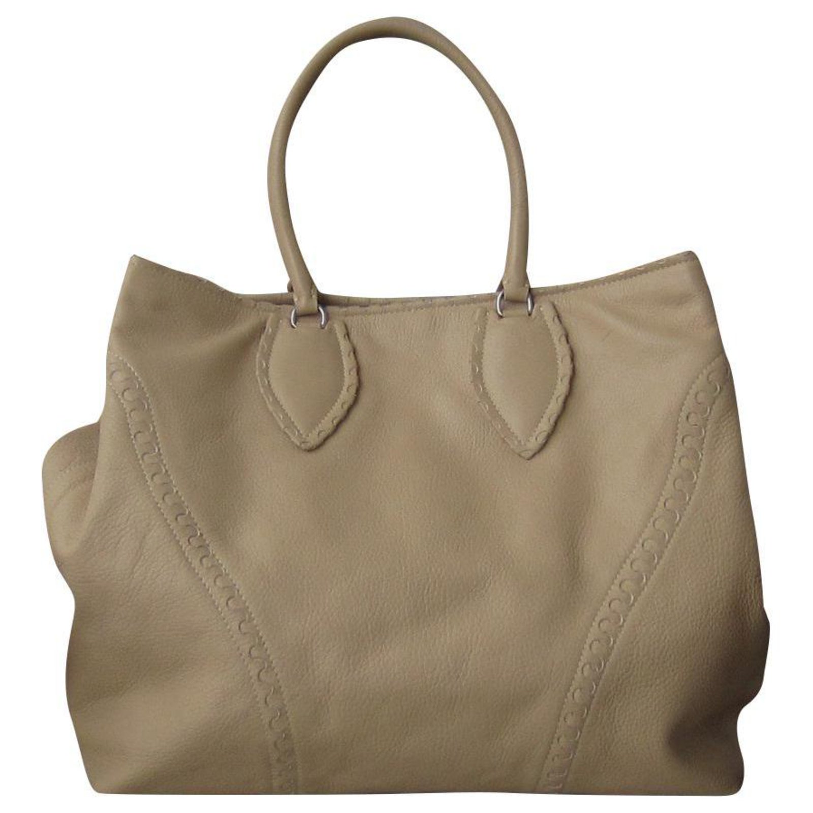 Alaïa Handbags Beige Leather ref.299535 - Joli Closet