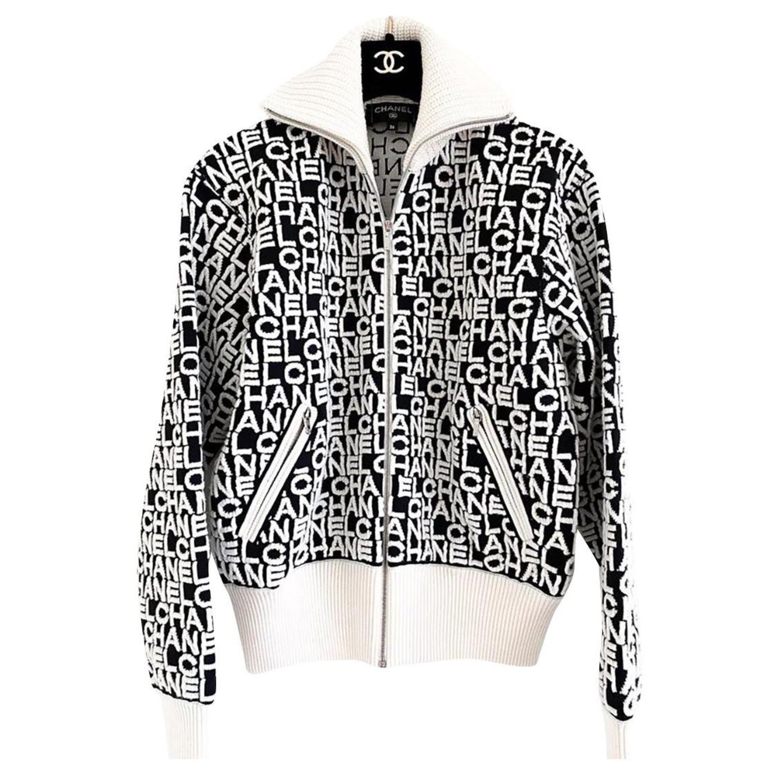 Chanel ICONIC Logo Jacket Multiple colors Wool ref.299609 - Joli Closet