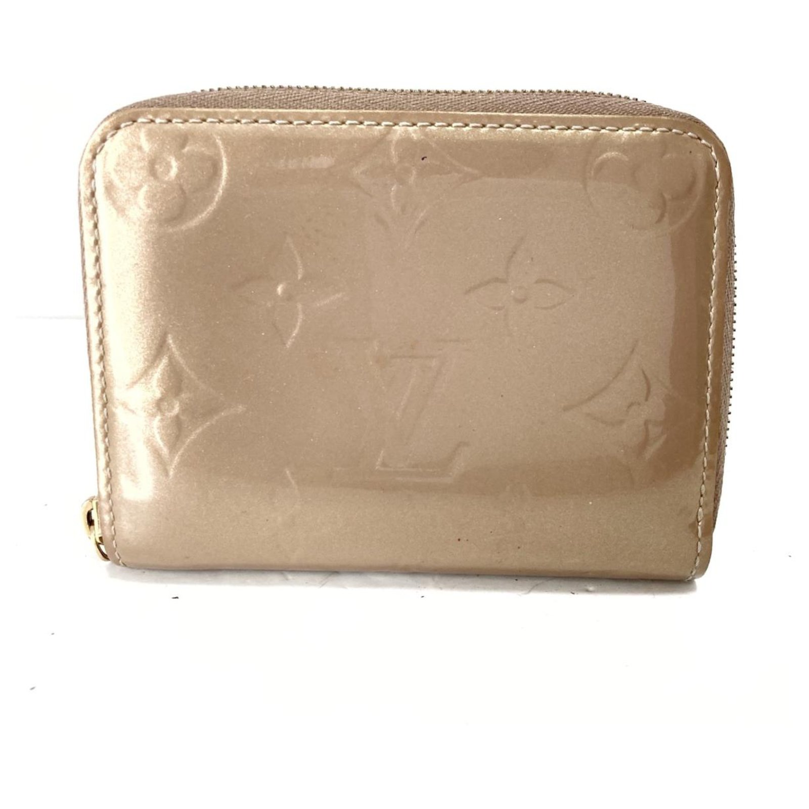 Louis Vuitton Zippy coin purse Beige Leatherette ref.630016 - Joli