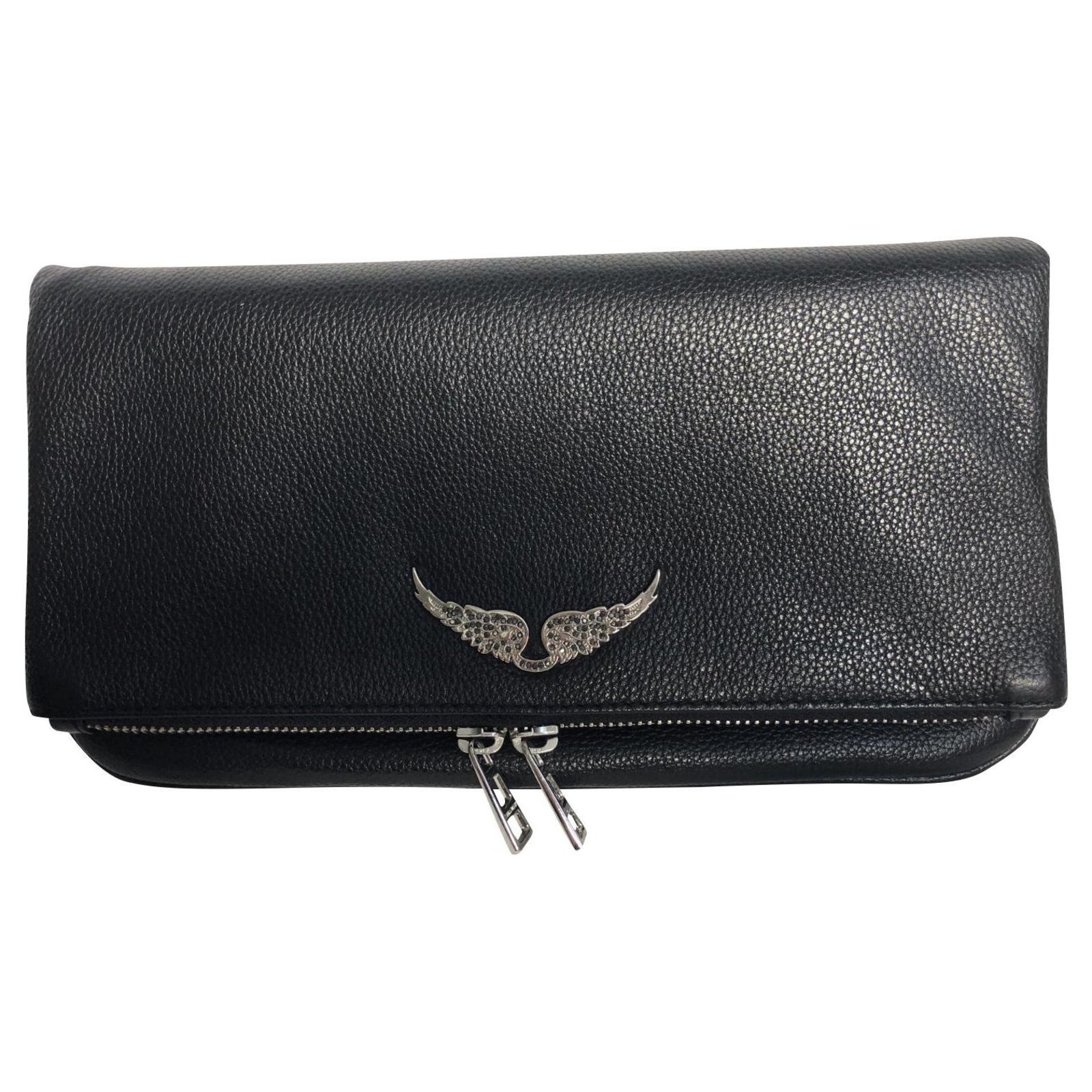 Leather clutch bag Zadig & Voltaire Black in Leather - 36736359