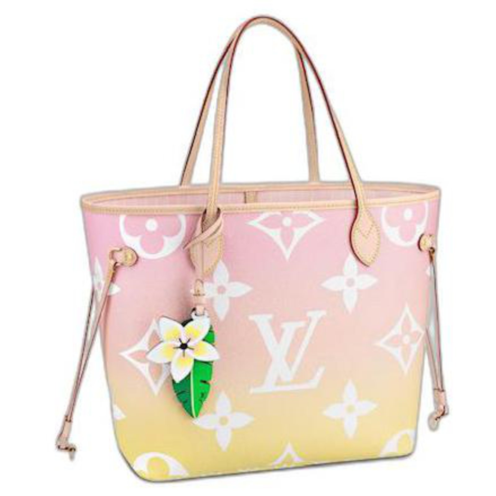 Louis Vuitton LV Neverfull by the pool pink Leather ref.300353 - Joli Closet