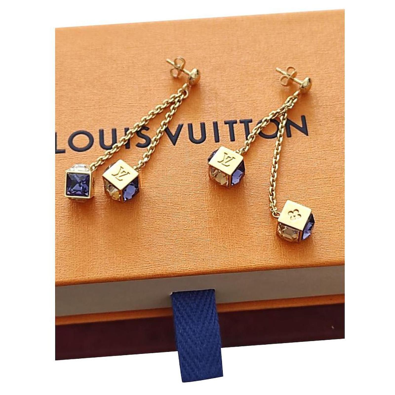 Orecchini Louis Vuitton con scatola e dustbag D'oro Metallo ref.300406 -  Joli Closet