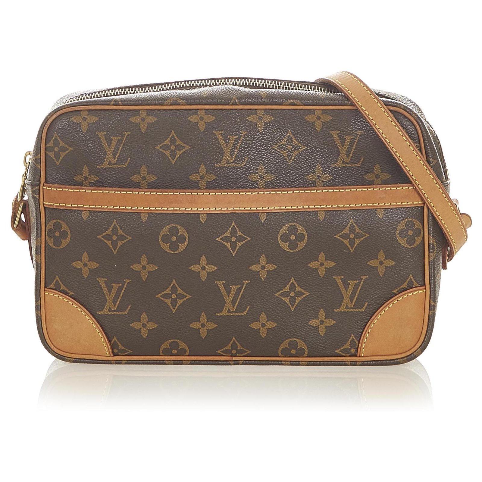 Louis Vuitton Brown Monogram Trocadero 27 Leather Cloth ref.325816 - Joli  Closet