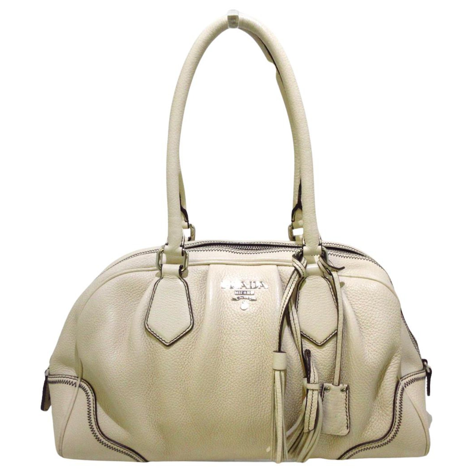 Prada Handbag Cream Leather  - Joli Closet