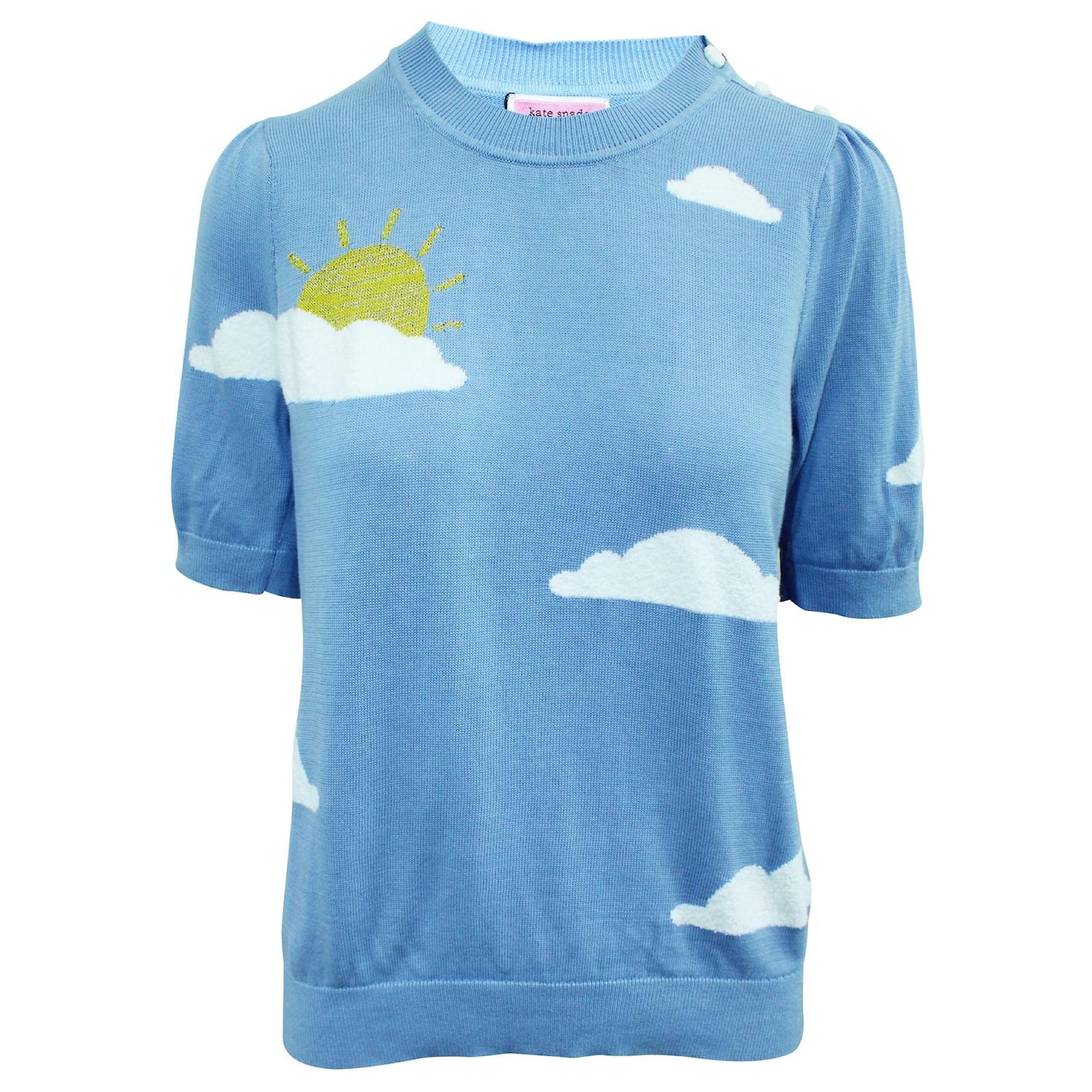 Kate Spade Maglione blu con nuvole e stampa del sole Cotone ref.301109 -  Joli Closet