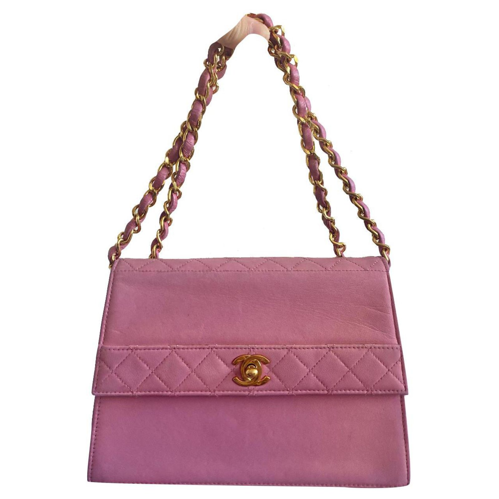 Chanel Clear Pink Logo Handbag  Pink handbags, Handbag, Pink logo