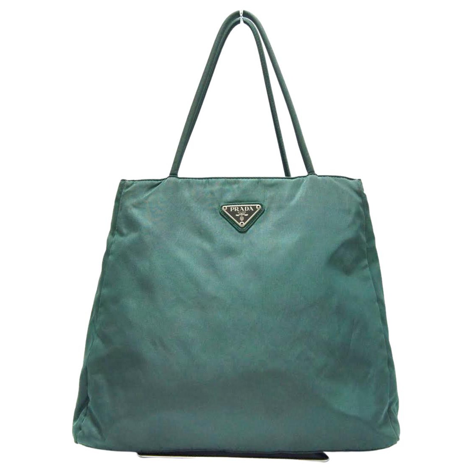 prada tote bag green