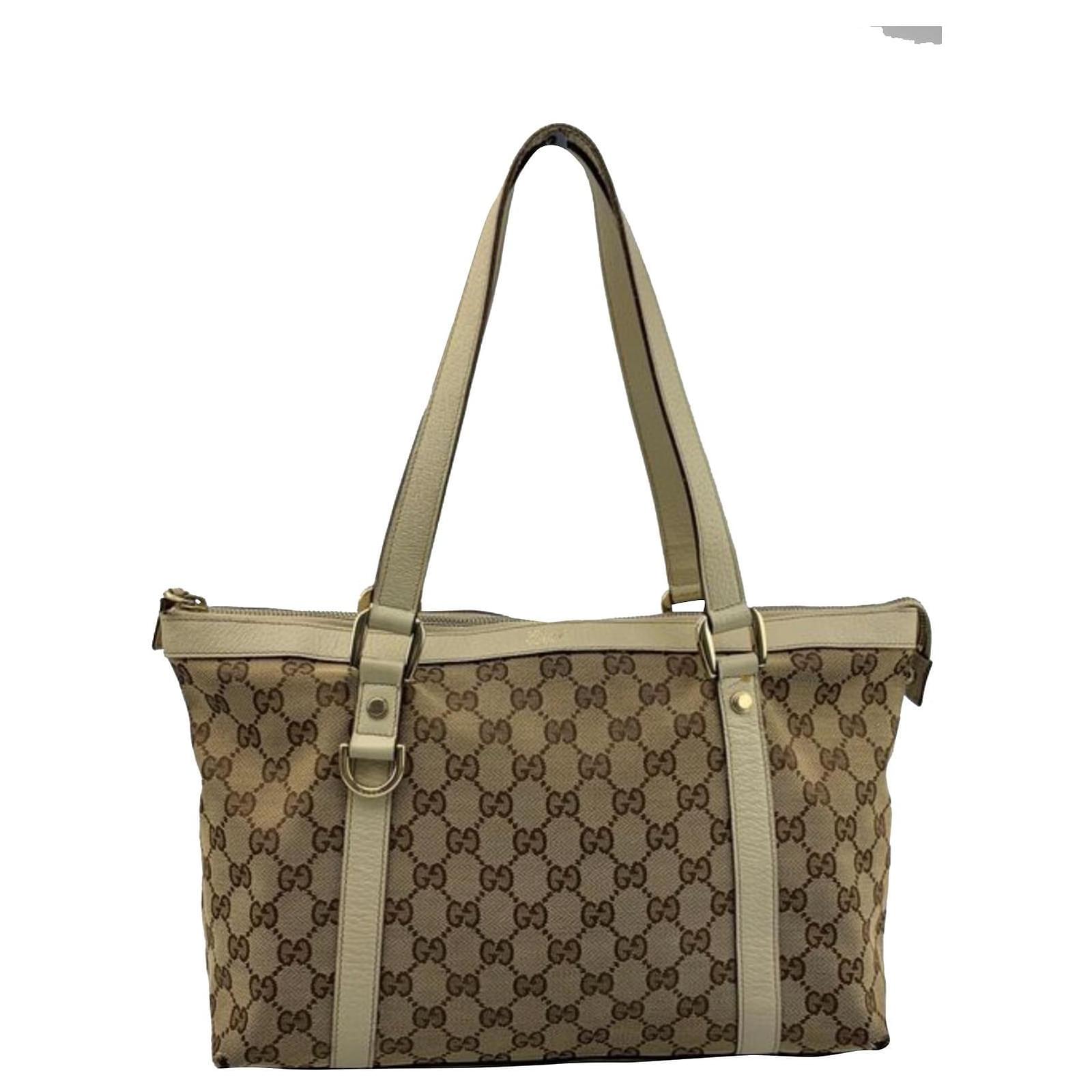 Ophidia Gucci-Handtasche Schwarz Beige Leder Joli Closet