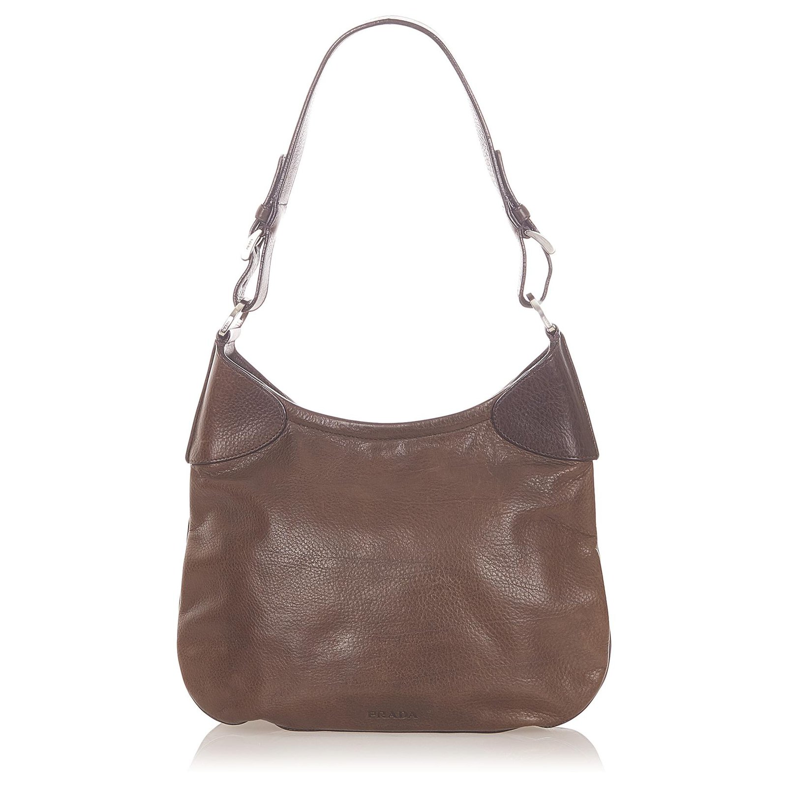 brown leather prada shoulder bag