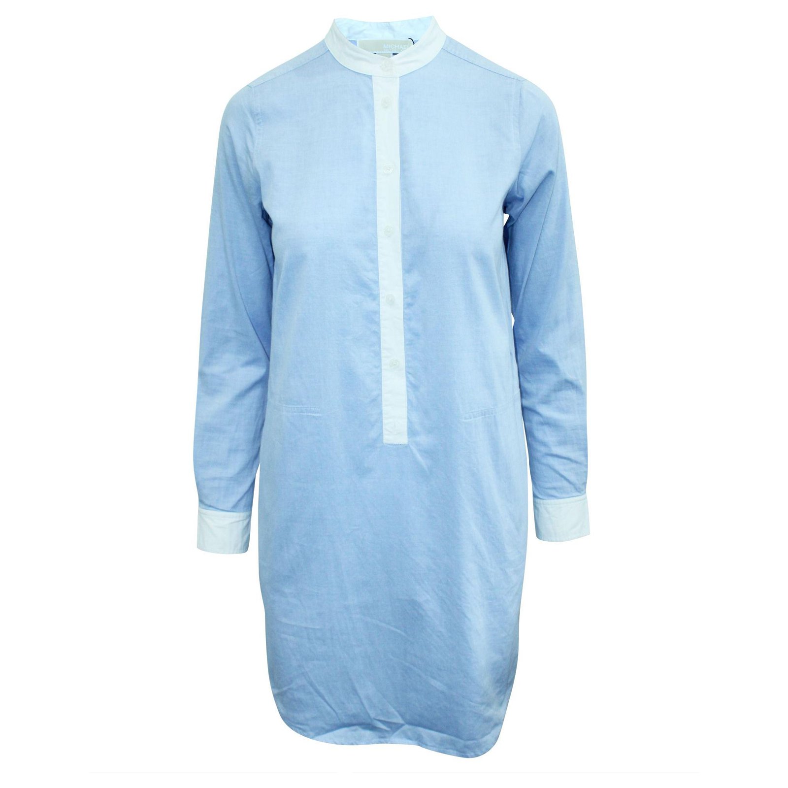 Michael Kors Blue Shirt Dress Cotton  - Joli Closet