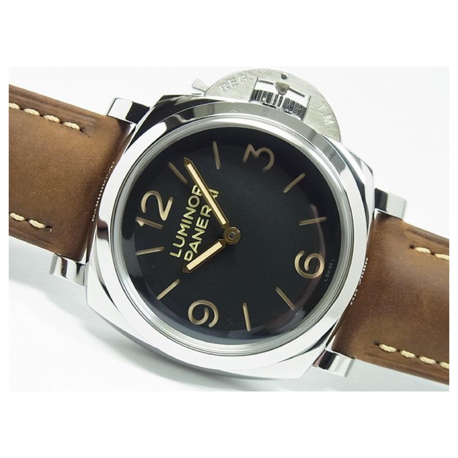 PANERAI Luminor 47 MM PAM00372 V series Genuine goods Mens Black