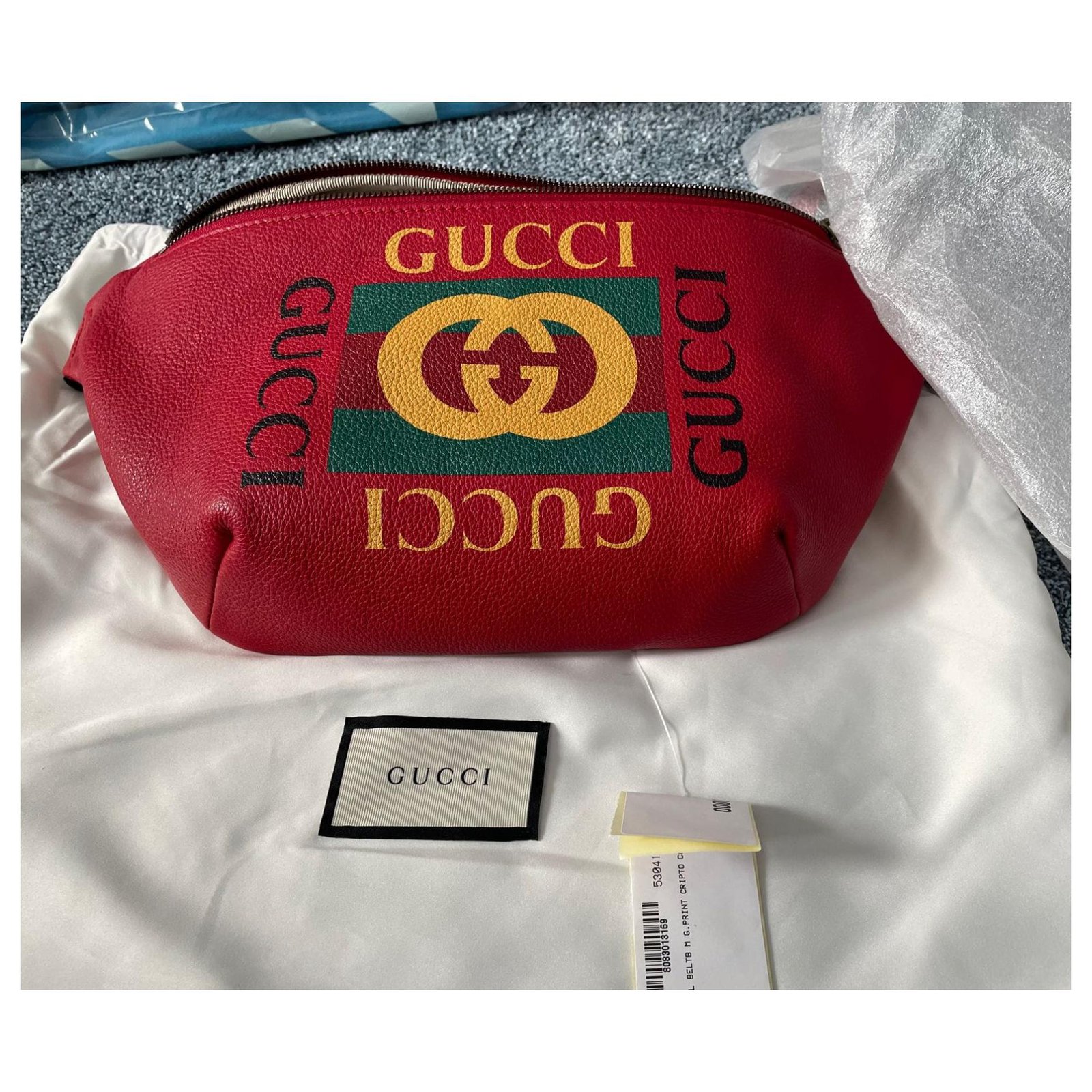 Gucci belt bag online with writing