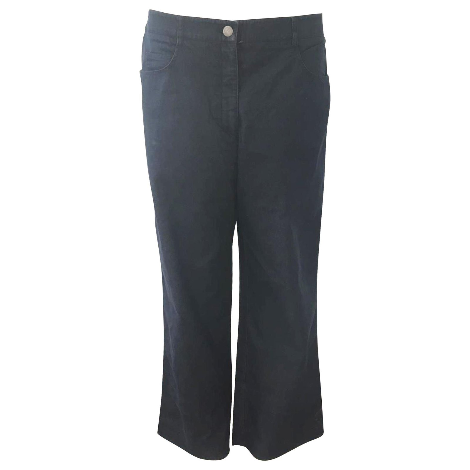 Chanel Wide Leg Jeans Blue Navy blue Cotton ref.302872 - Joli Closet