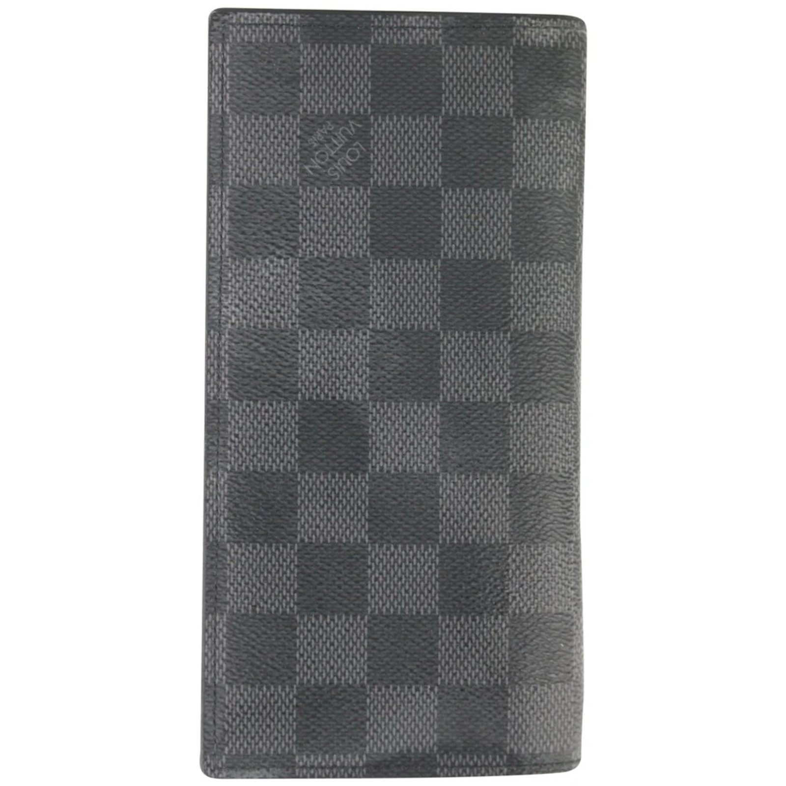 Louis Vuitton Black Damier Graphite Card Holder Grey Cloth ref