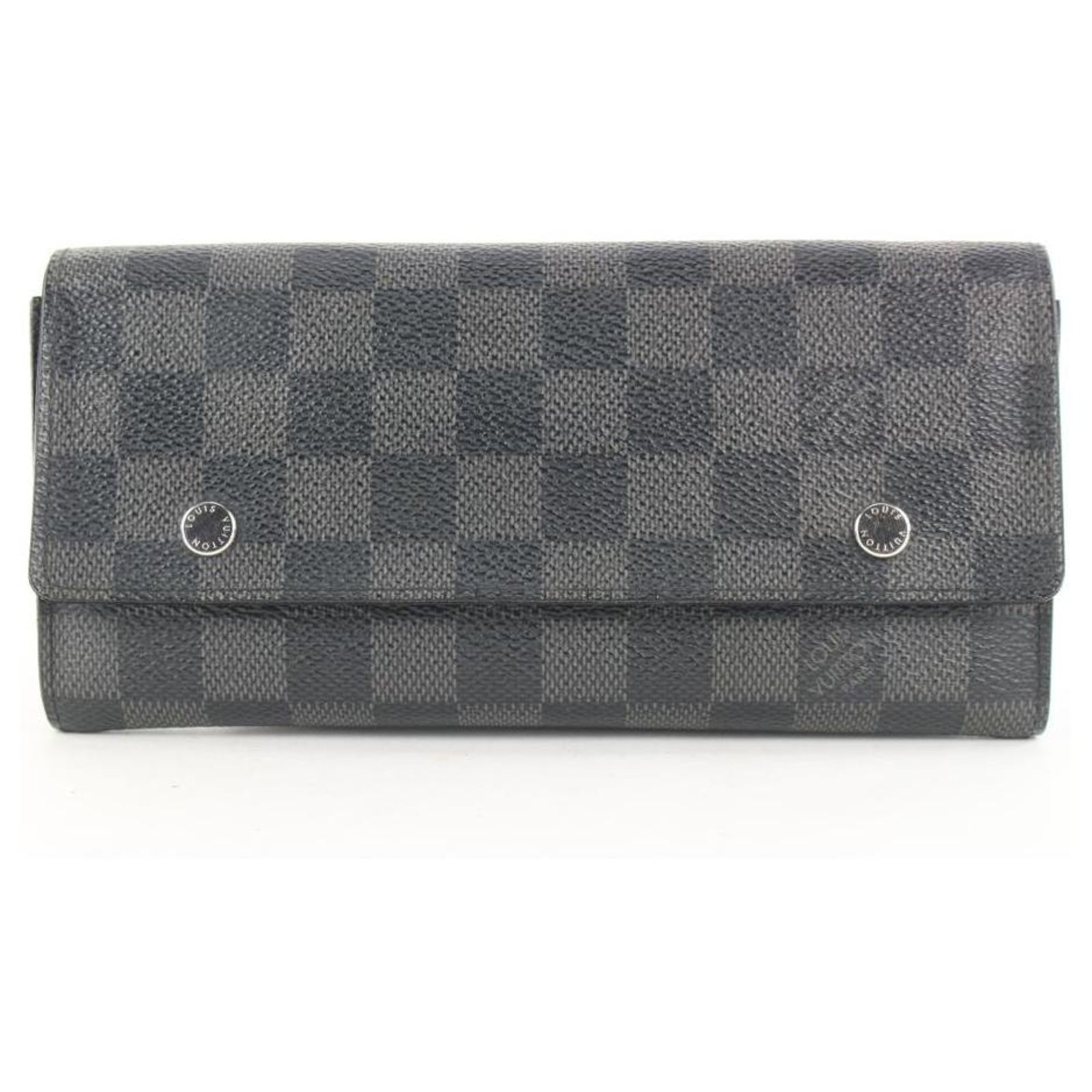 LOUIS VUITTON Damier Graphite LV League Zippy XL Long Wallet N64441 Auth  ro693A