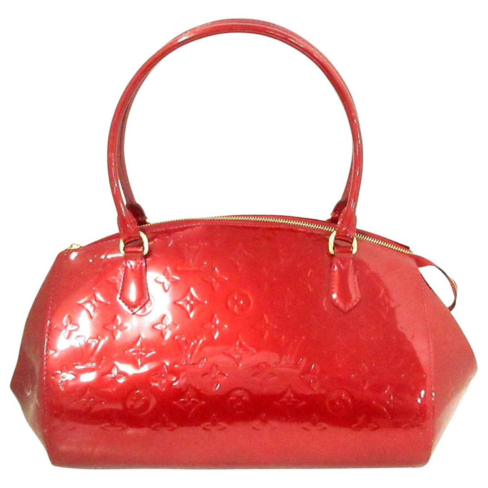 Sherwood Louis Vuitton Handbags Red Patent Leather Joli, 47% OFF