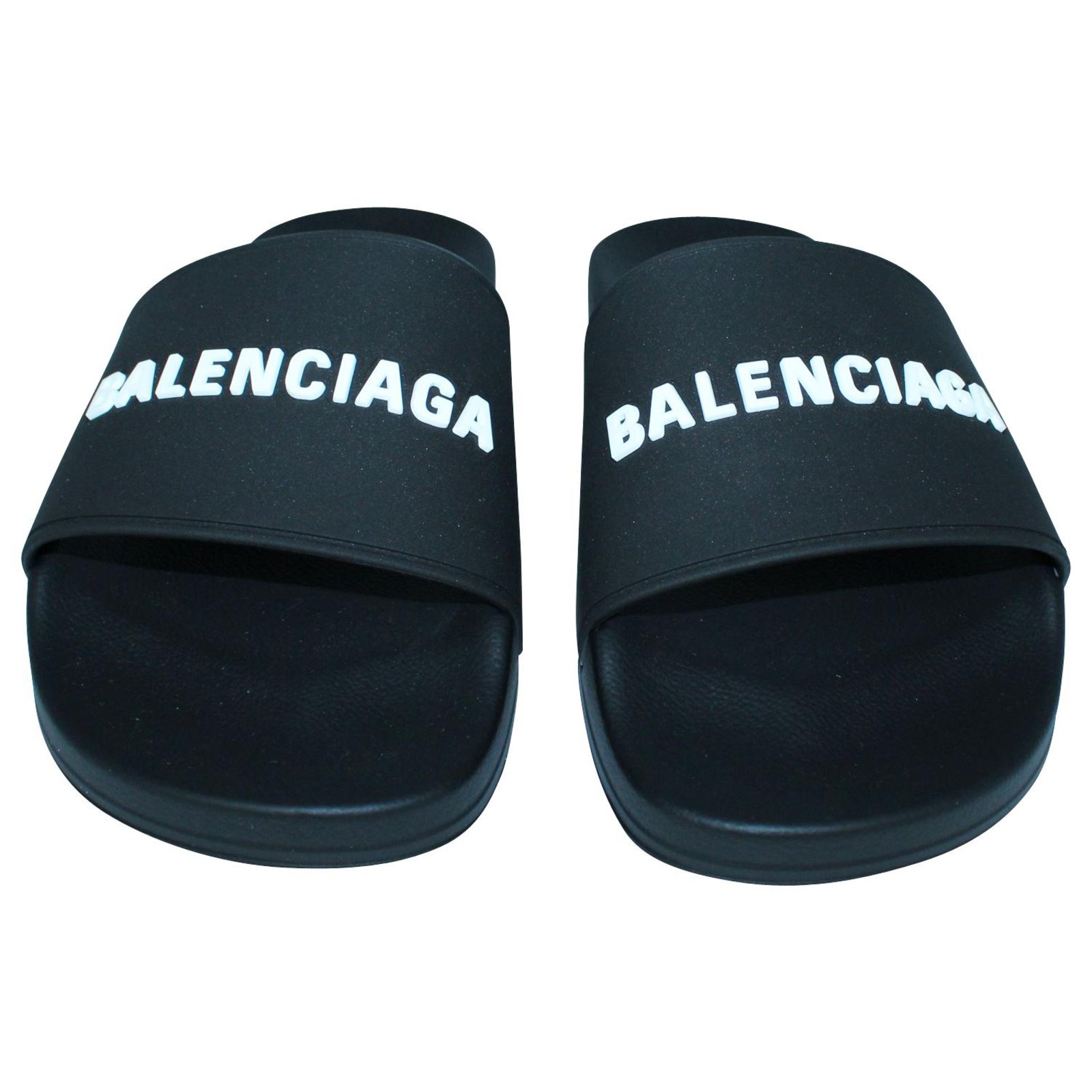 Balenciaga Black Track Slide Sandals for Women