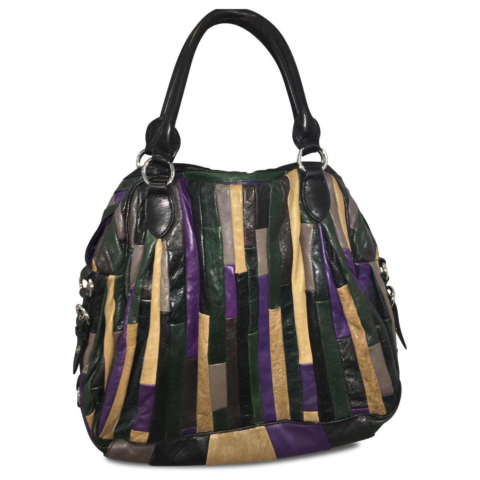 Miu Miu Multicolor Patchwork Nappa Leather Shoulder Bag Multiple colors  ref.303525 - Joli Closet