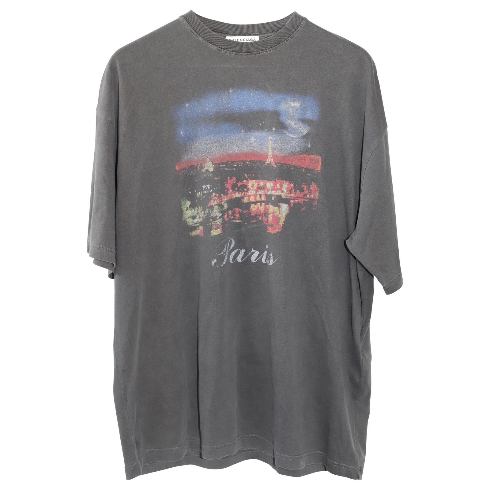 Day Black Balenciaga Paris T-Shirt Cotton ref.303526 - Joli Closet