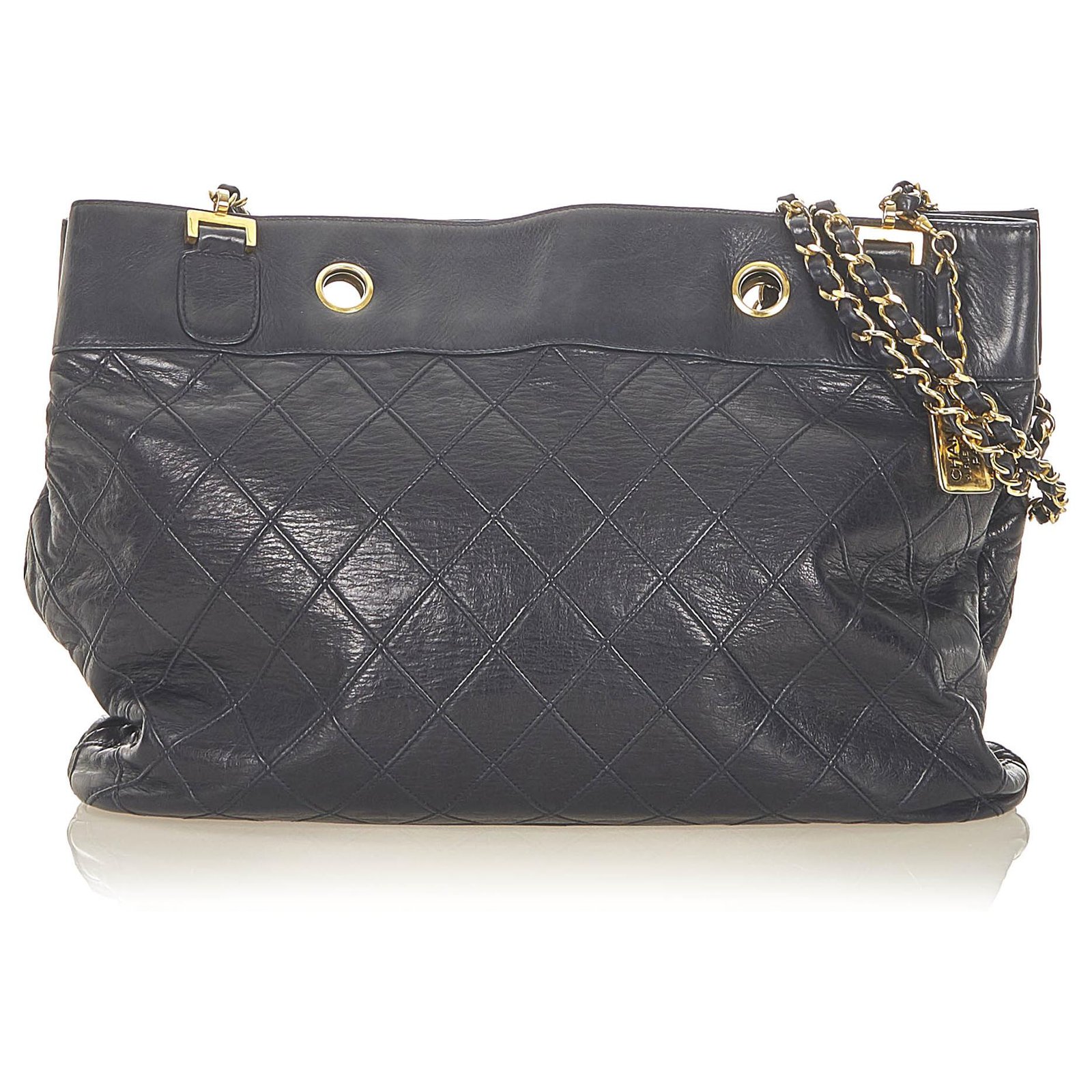 Chanel Black Cosmos Leather Tote Bag Pony-style calfskin  - Joli  Closet