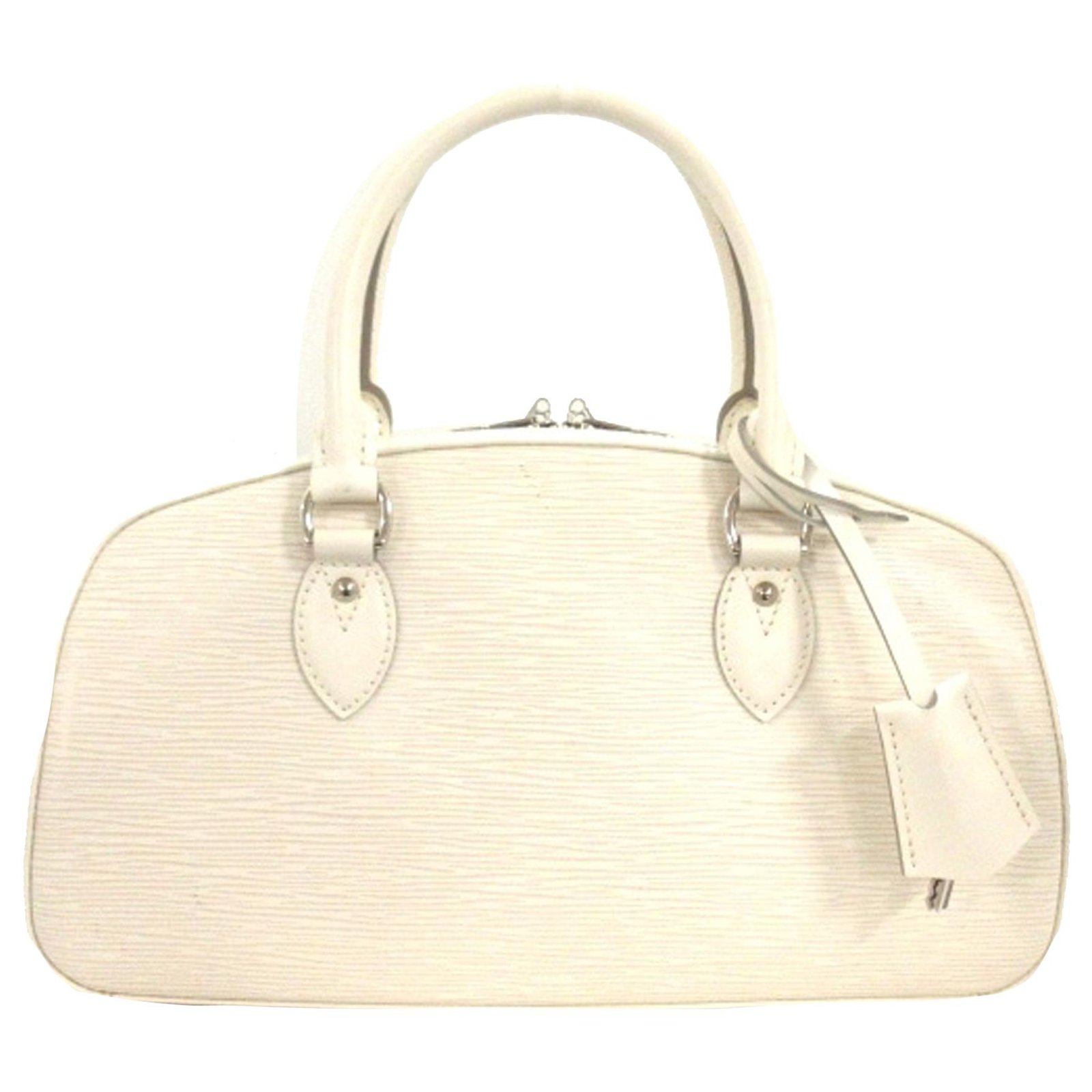Louis Vuitton Louis Vuitton Jasmin White Epi Leather Handbag