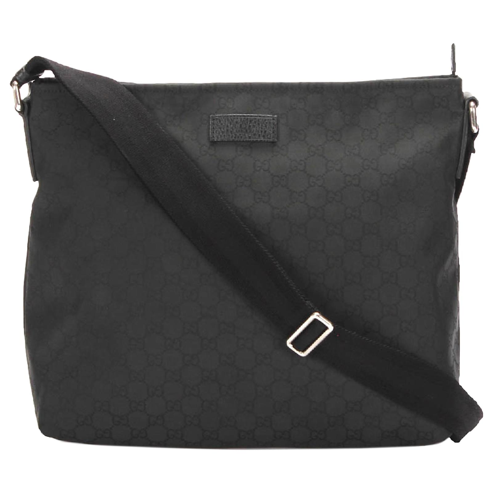 Bandolera Gucci de lona negra GG Negro Lienzo Paño ref.304290 - Joli Closet